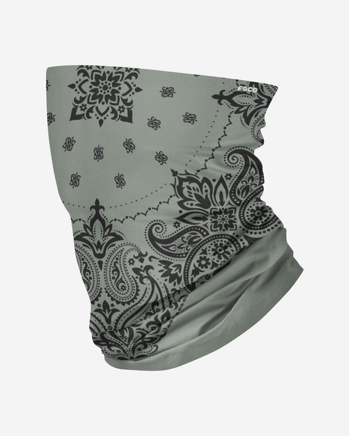 Grey & Black Bandana Gaiter Scarf FOCO - FOCO.com