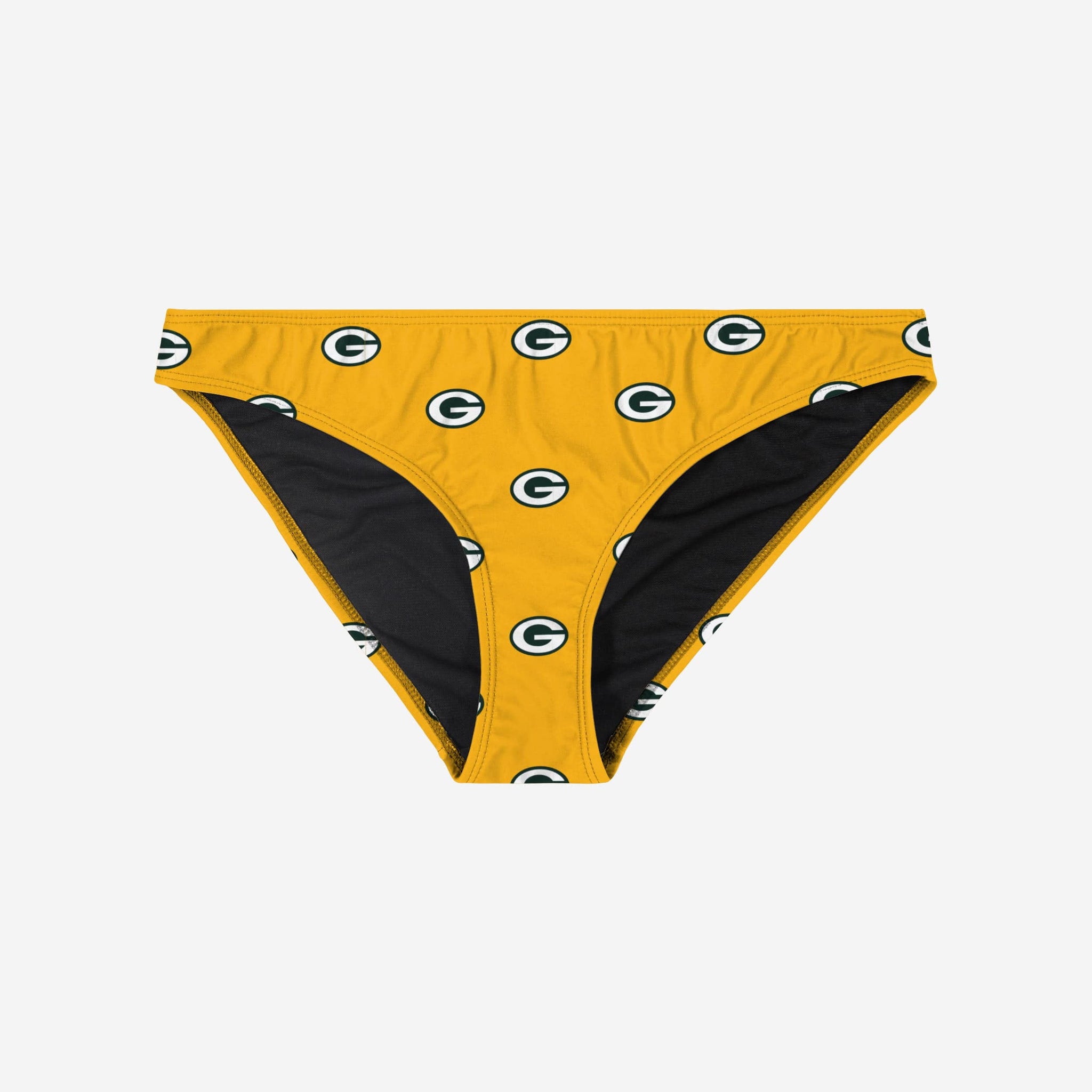 FOCO Green Bay Packers NFL Womens Solid Wordmark Bikini Bottom