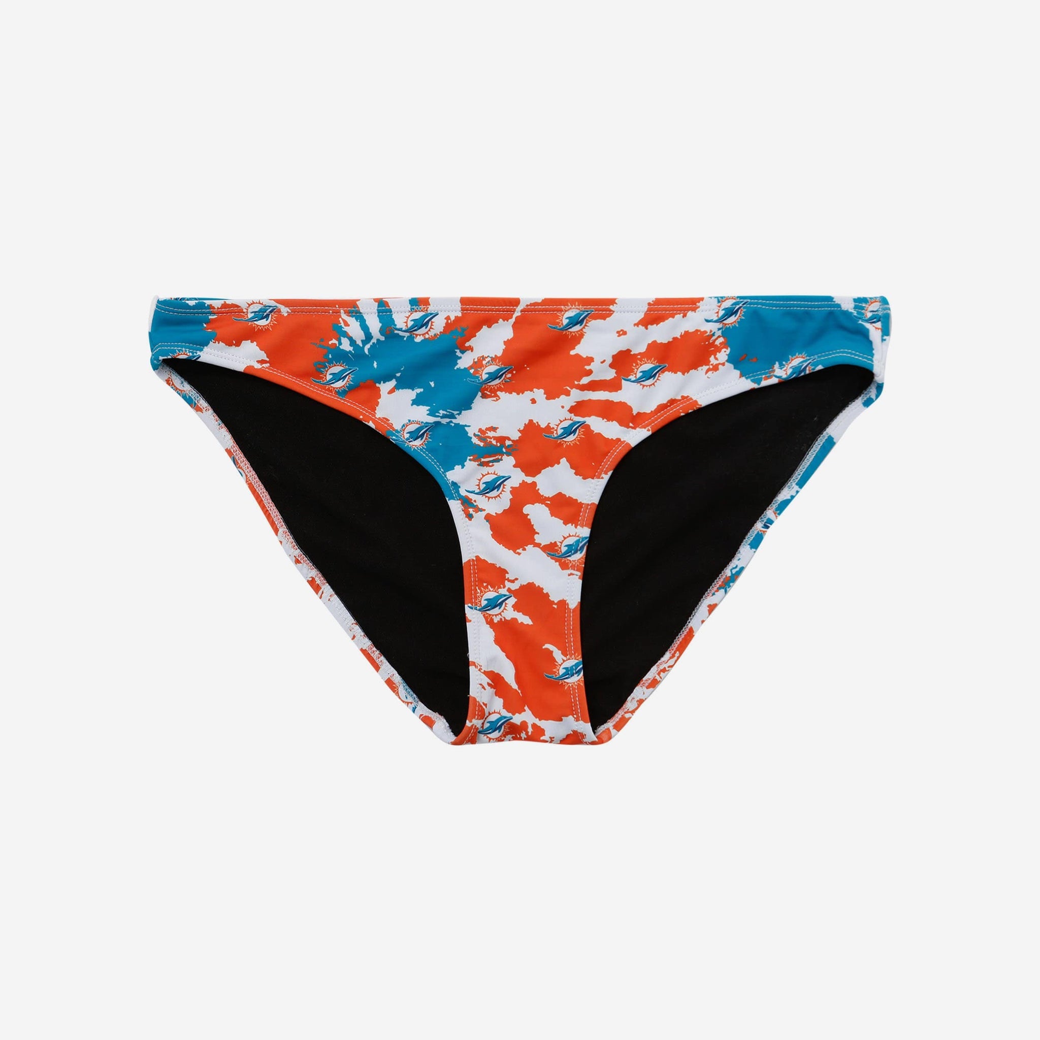 Miami Dolphins NFL Womens Paint Splash Bikini Top