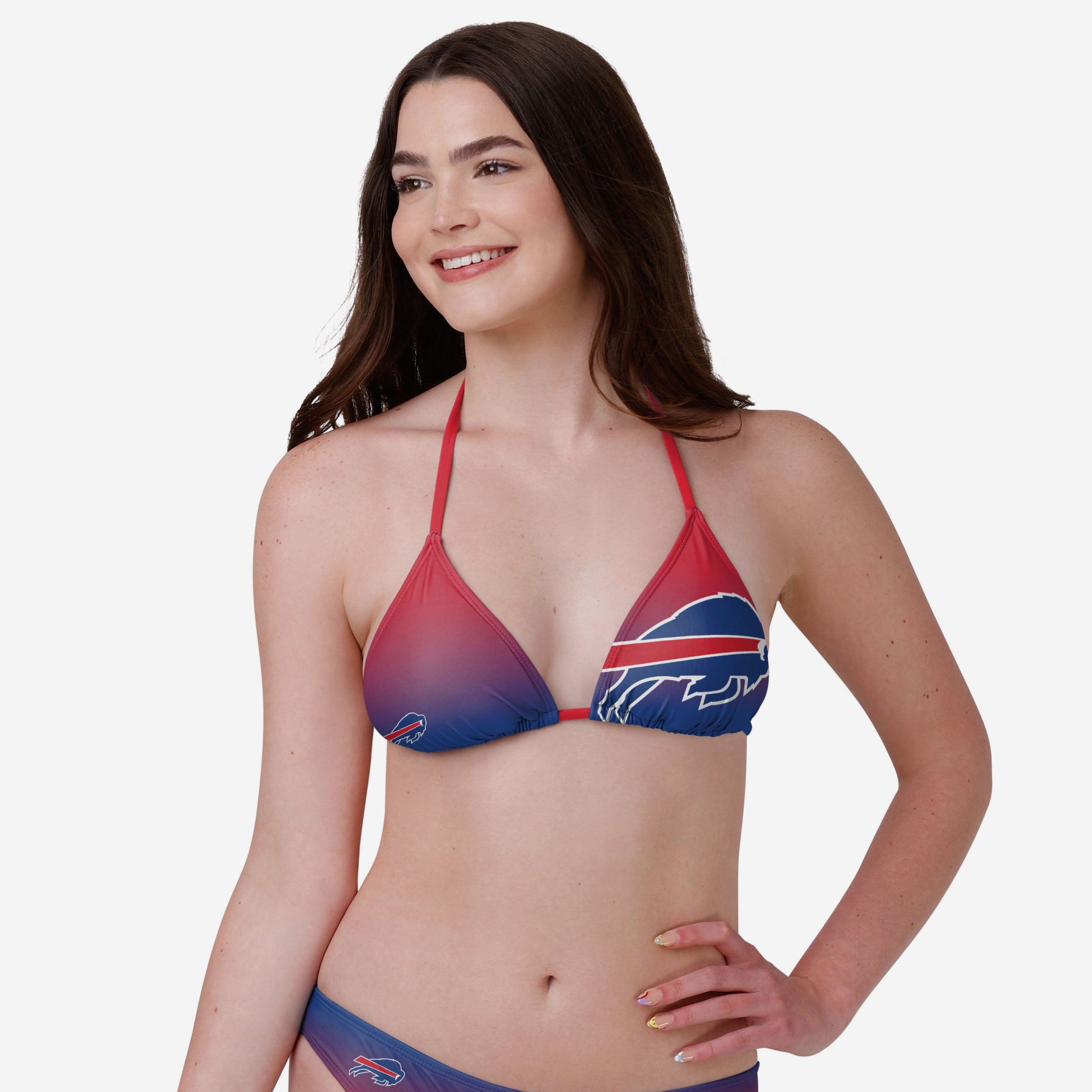 Women's Buffalo Bills Floral Bikini Top