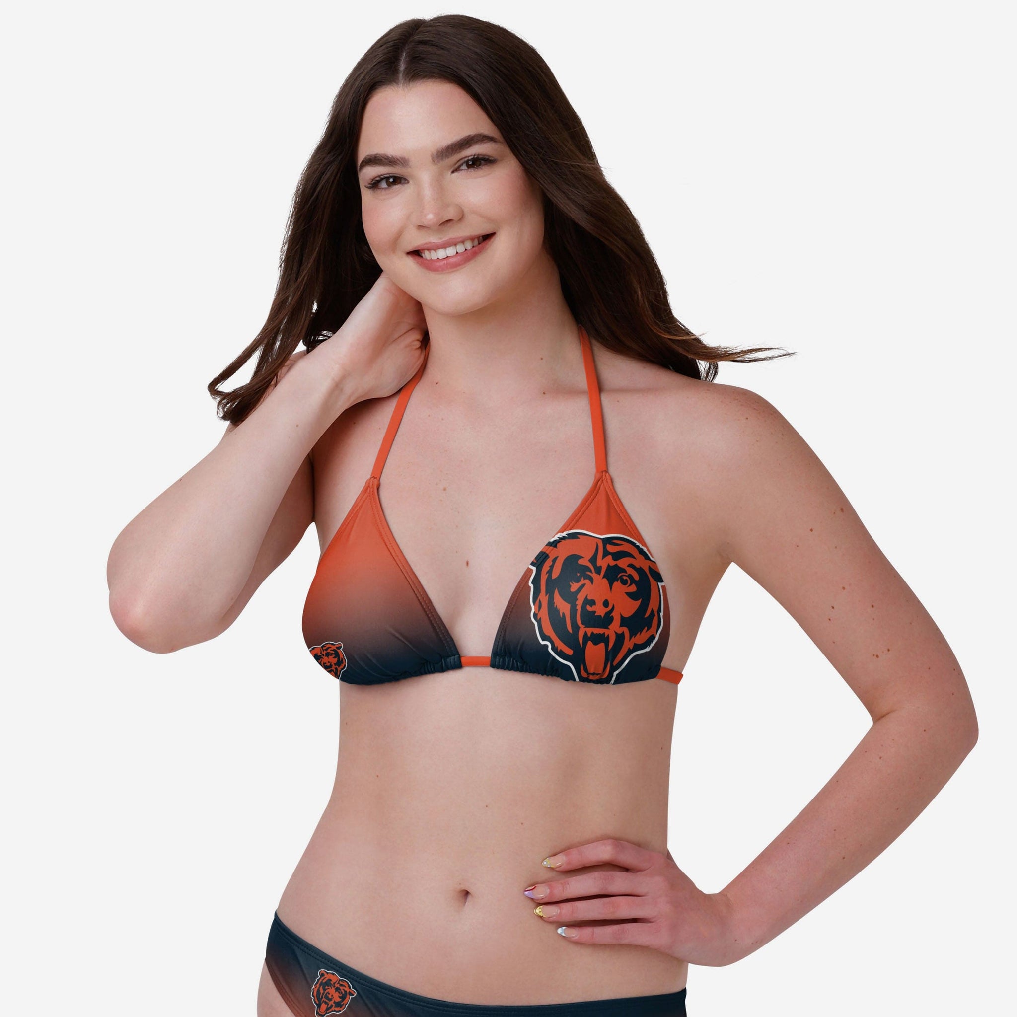 Women's FOCO Navy Chicago Bears Team One-Piece Swimsuit