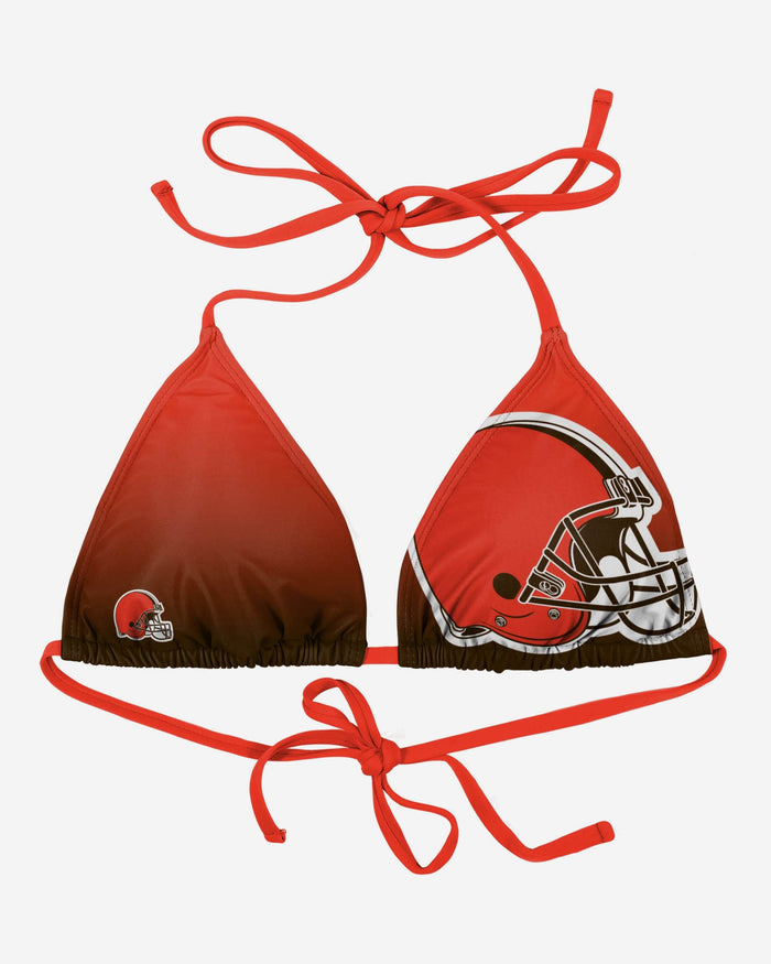 Cleveland Browns Womens Gradient Big Logo Bikini Top FOCO S - FOCO.com