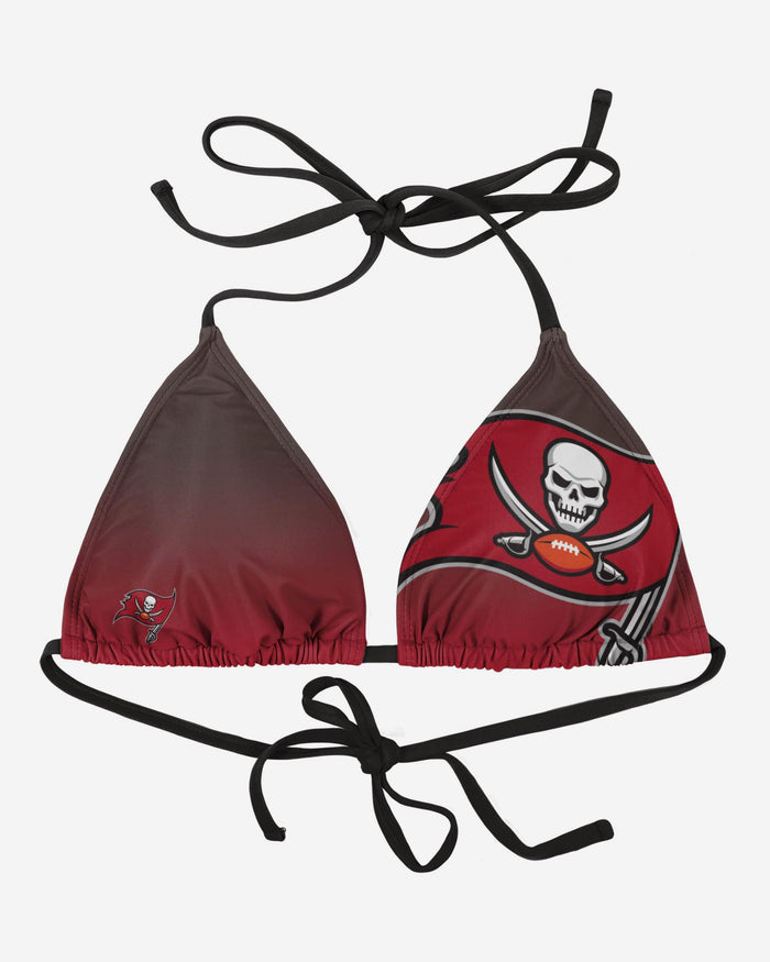 Tampa Bay Buccaneers Womens Gradient Big Logo Bikini Top FOCO S - FOCO.com