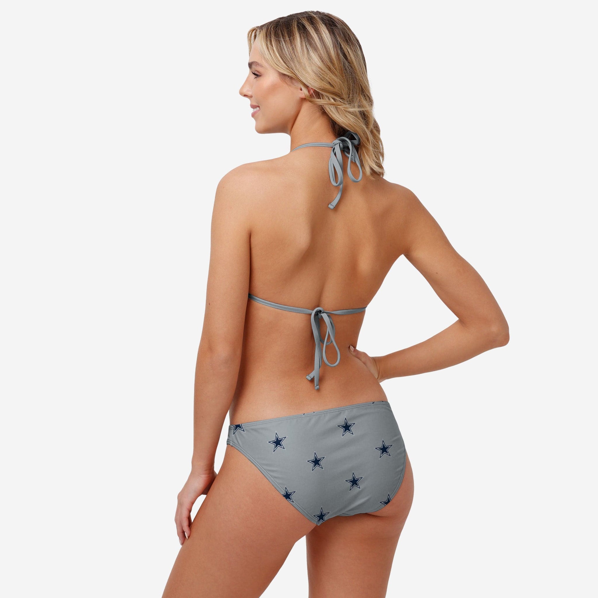 FOCO Dallas Cowboys Womens Mini Print Bikini Top, Size: XL