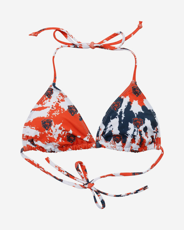 Chicago Bears Womens Paint Splash Bikini Top FOCO - FOCO.com