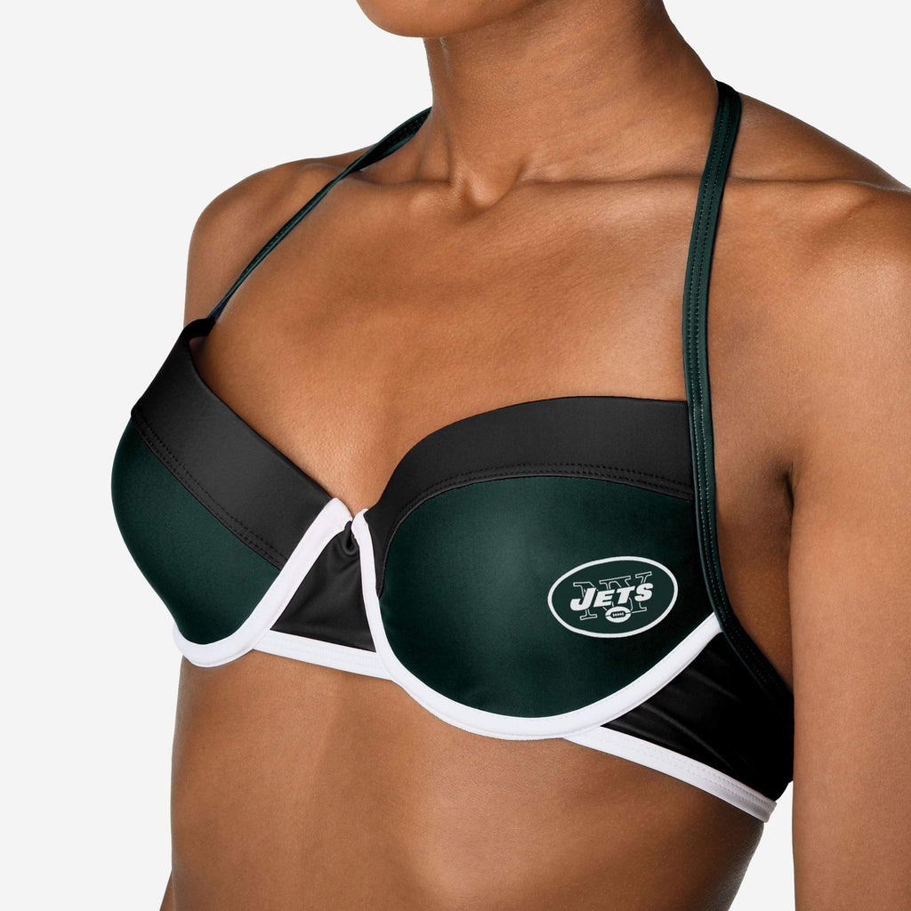 New York Jets Team Logo Bikini Top FOCO - FOCO.com