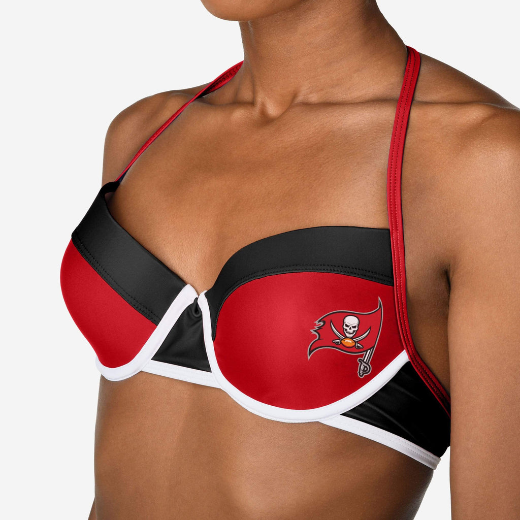 Tampa Bay Buccaneers Team Logo Bikini Top FOCO - FOCO.com