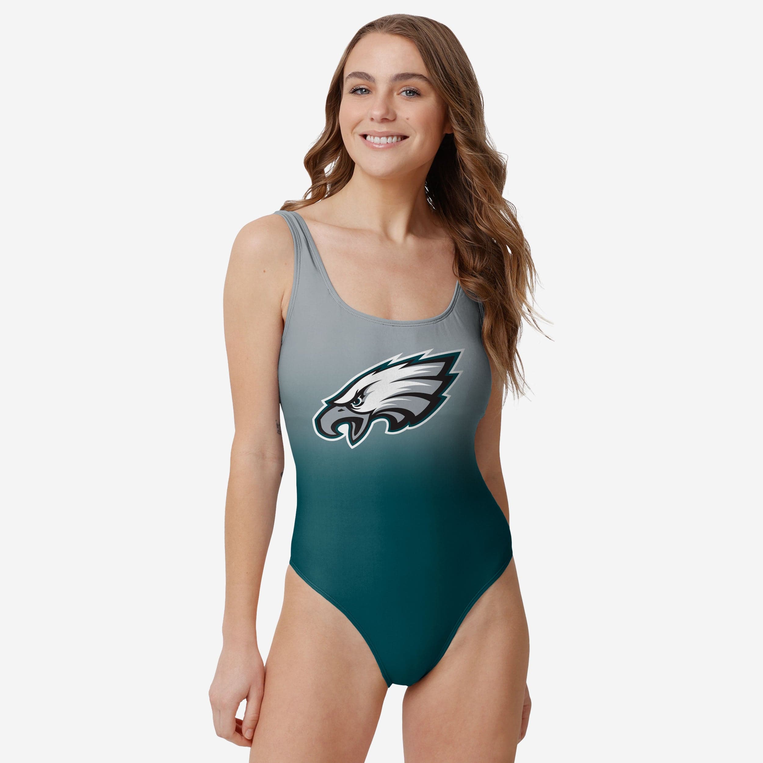 Philadelphia Eagles Womens Summertime Solid Tankini FOCO