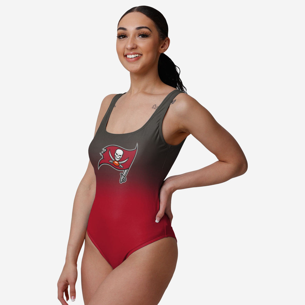 Tampa Bay Buccaneers Womens Gametime Gradient One Piece Bathing Suit Foco 7642