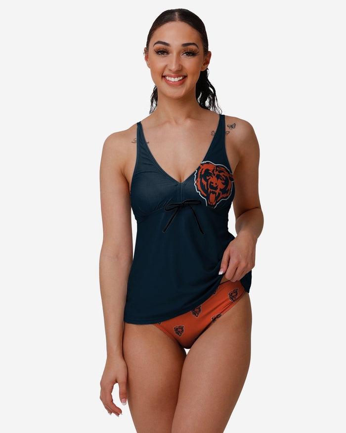 Chicago Bears Womens Summertime Solid Tankini FOCO - FOCO.com