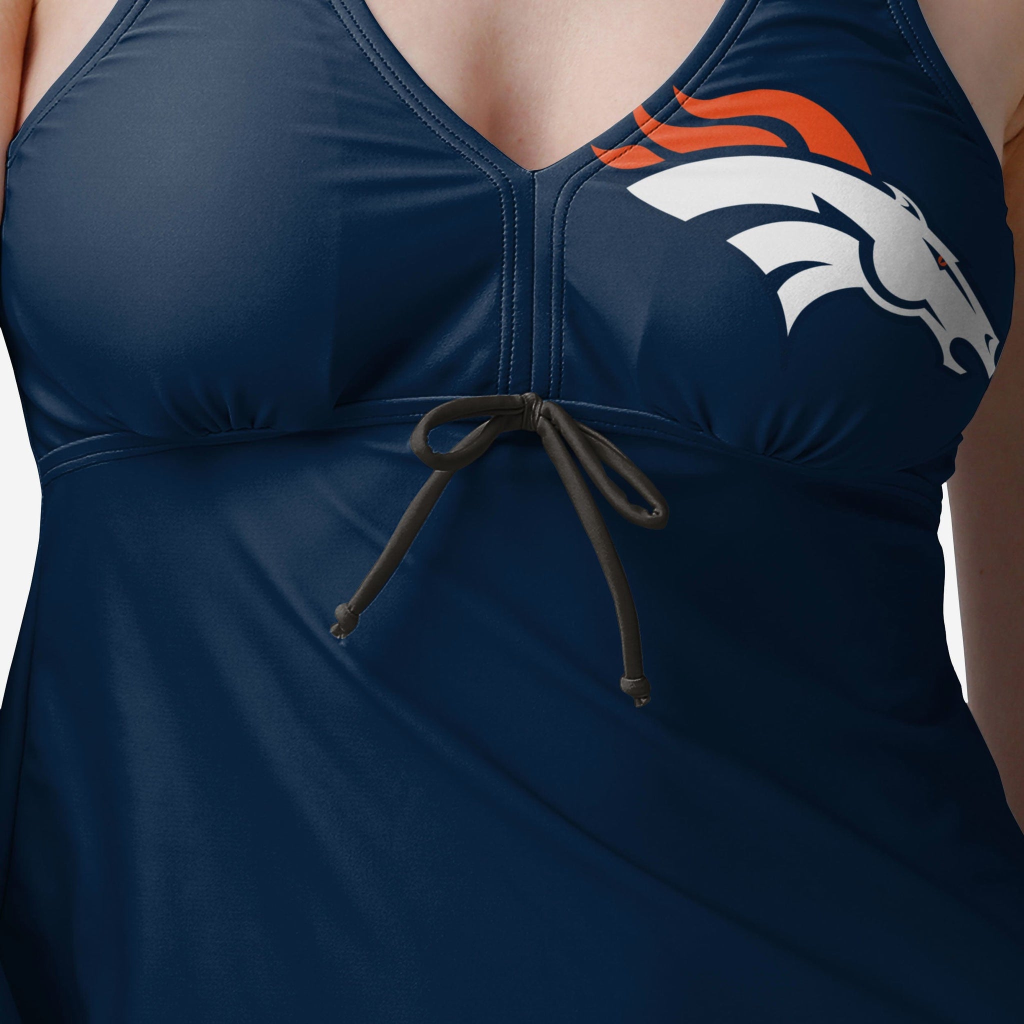 FOCO Denver Broncos Womens Summertime Solid Tankini, Size: XL