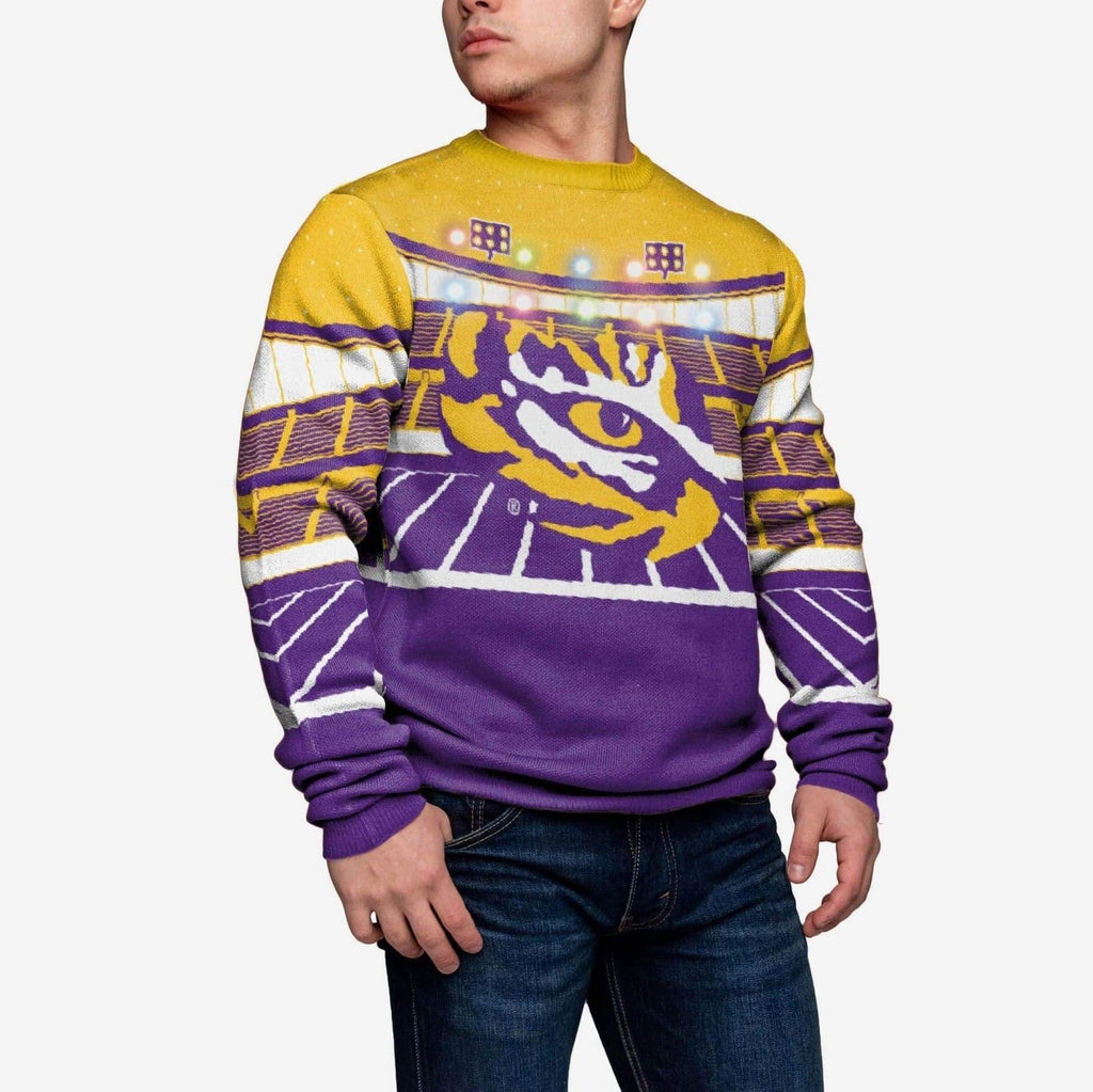 LSU Tigers Light Up Bluetooth Sweater FOCO S - FOCO.com