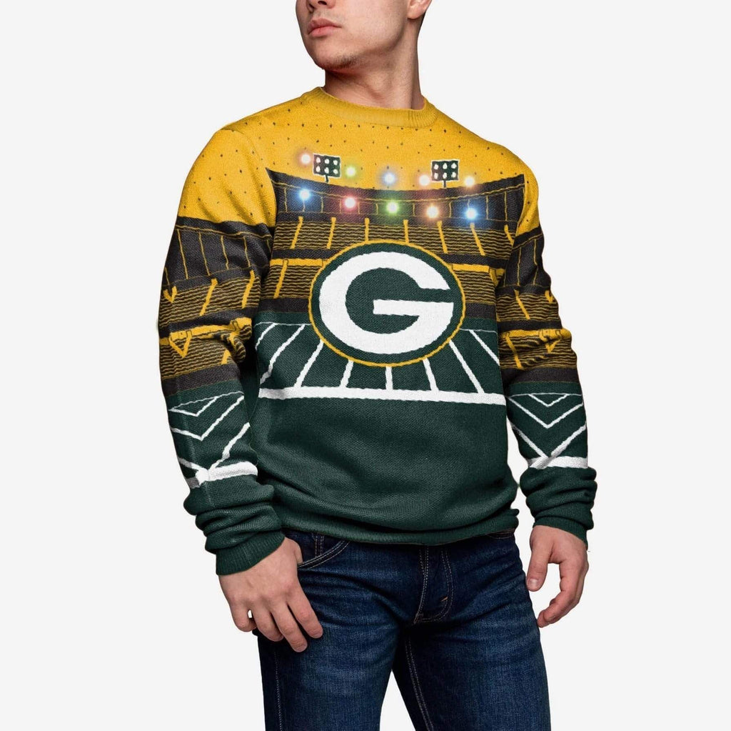 Green Bay Packers Light Up Bluetooth Sweater FOCO S - FOCO.com