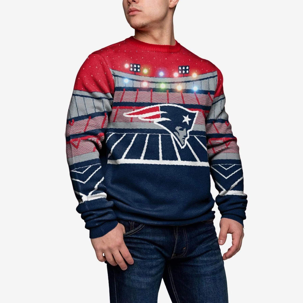 New England Patriots Light Up Bluetooth Sweater FOCO S - FOCO.com