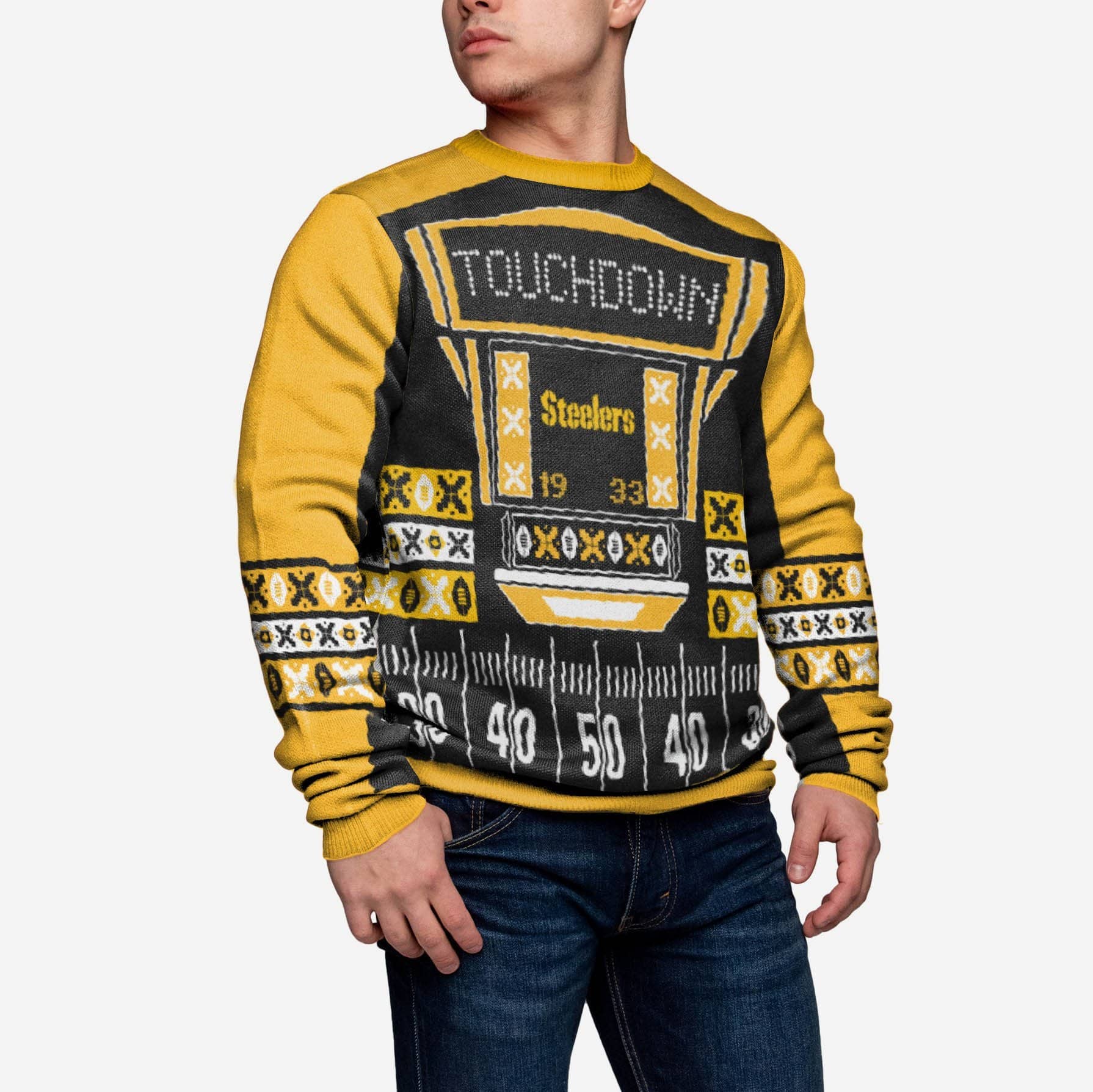 Pittsburgh Steelers Ugly Light Up Sweater FOCO