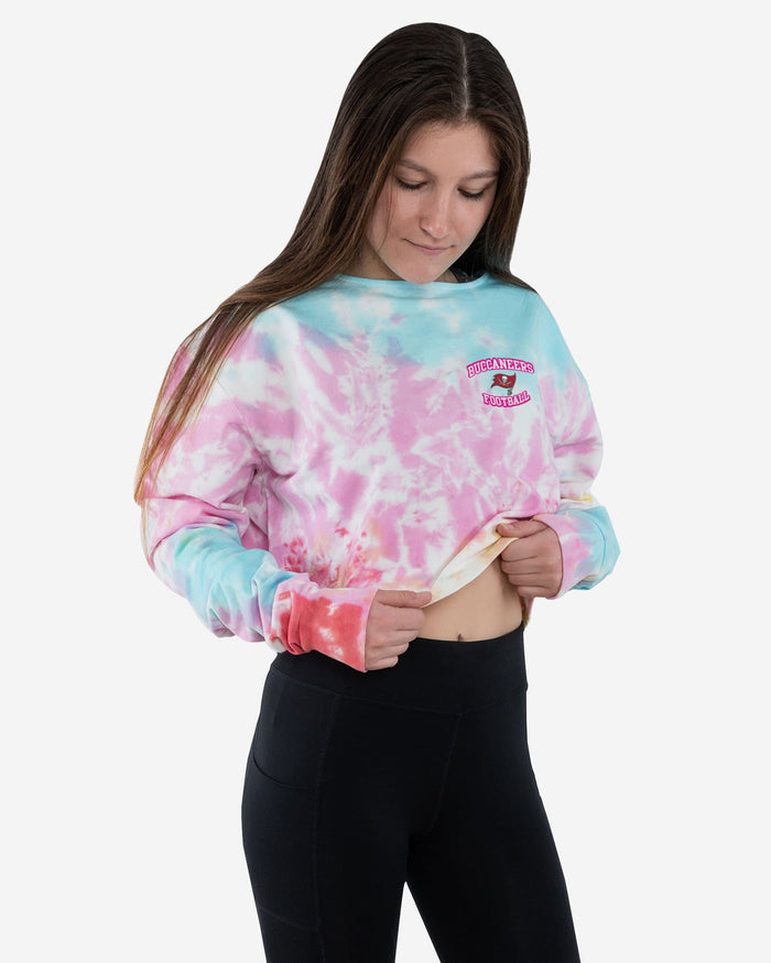 Tampa Bay Buccaneers Womens Pastel Tie-Dye Blast Cropped Sweater FOCO S - FOCO.com