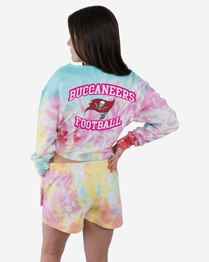 Tampa Bay Buccaneers Womens Pastel Tie-Dye Blast Cropped Sweater FOCO - FOCO.com