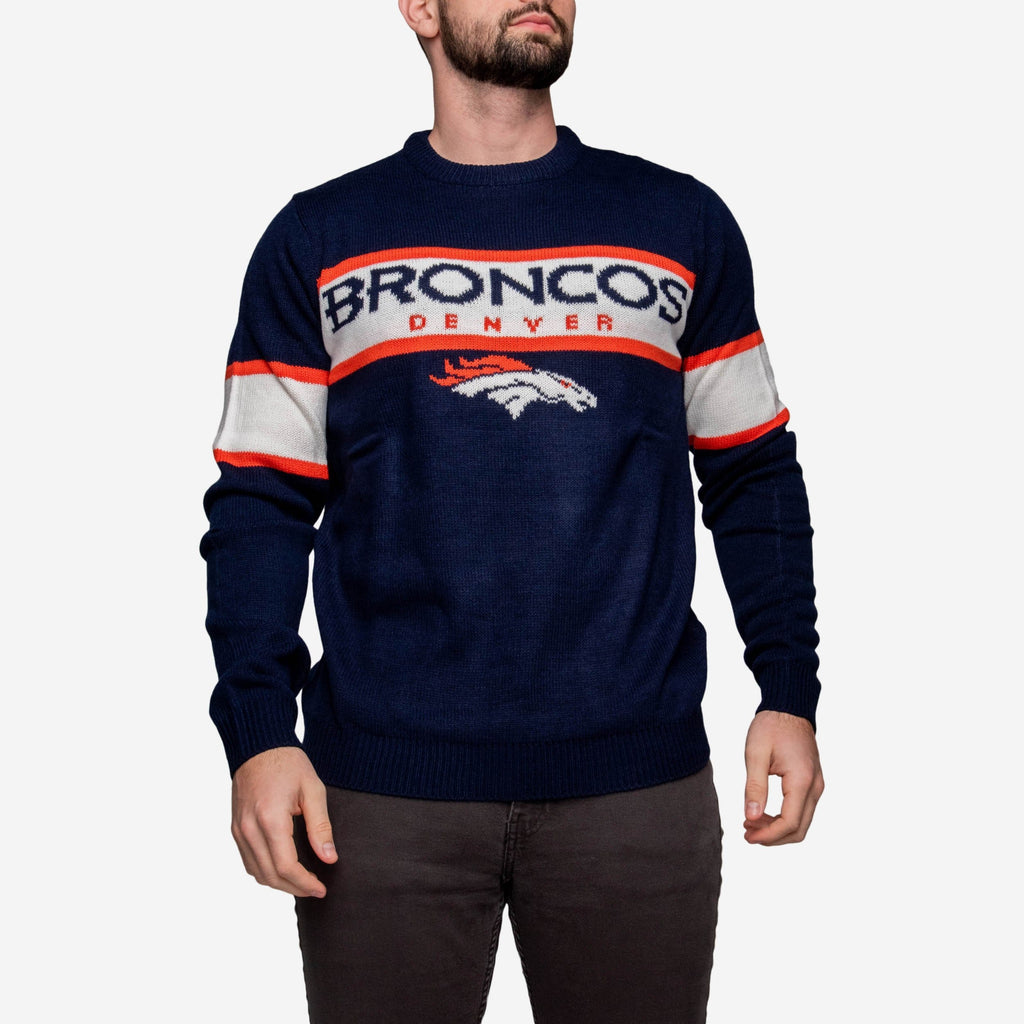 Denver Broncos Vintage Stripe Sweater FOCO - FOCO.com