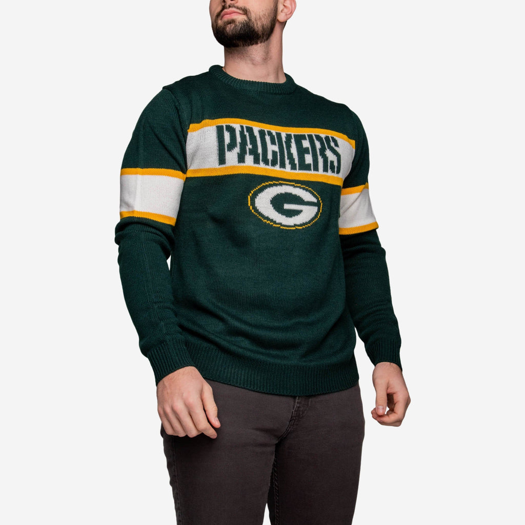 Green Bay Packers Vintage Stripe Sweater FOCO - FOCO.com