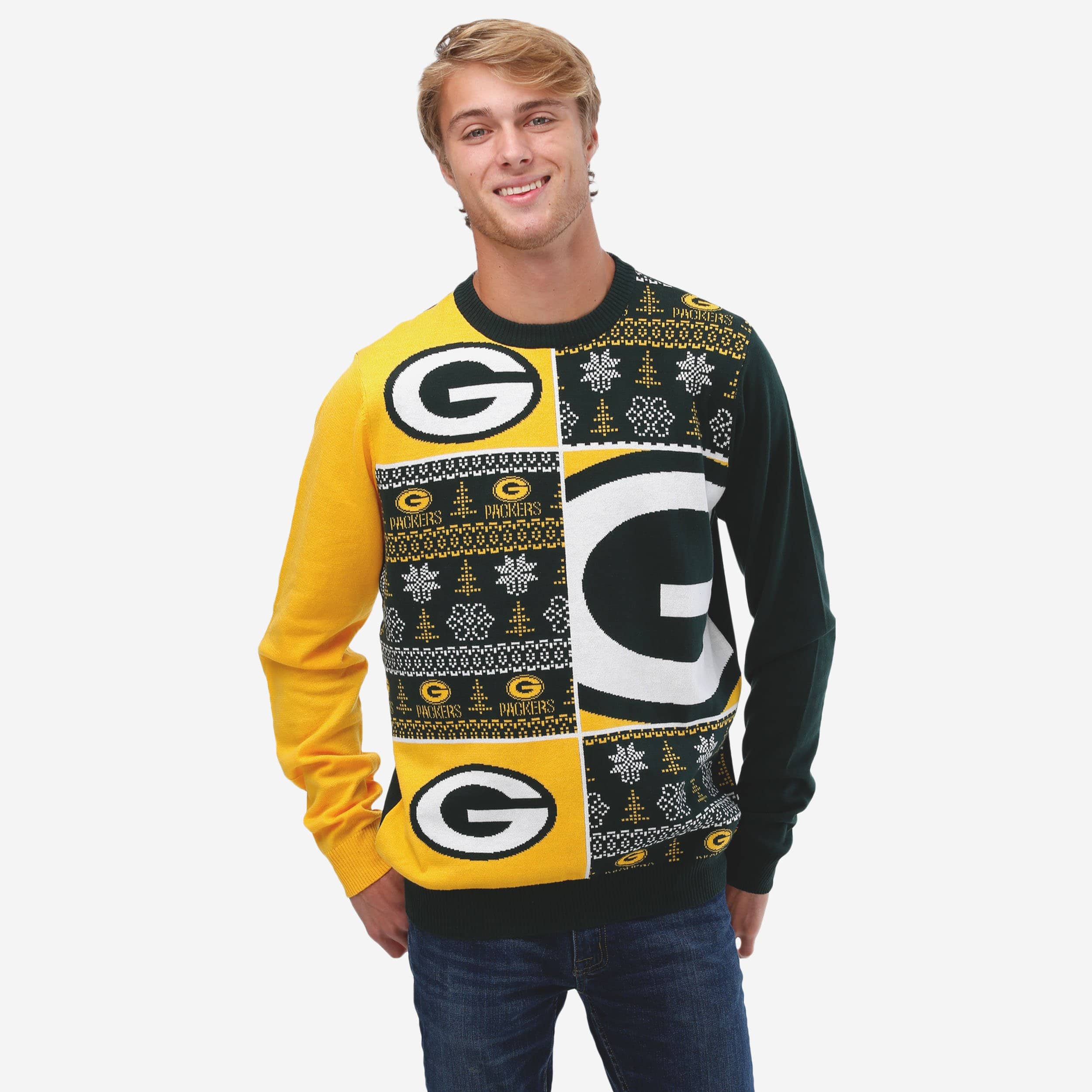 Green Bay Packers Snowflake Christmas Pullover Ugly Christmas