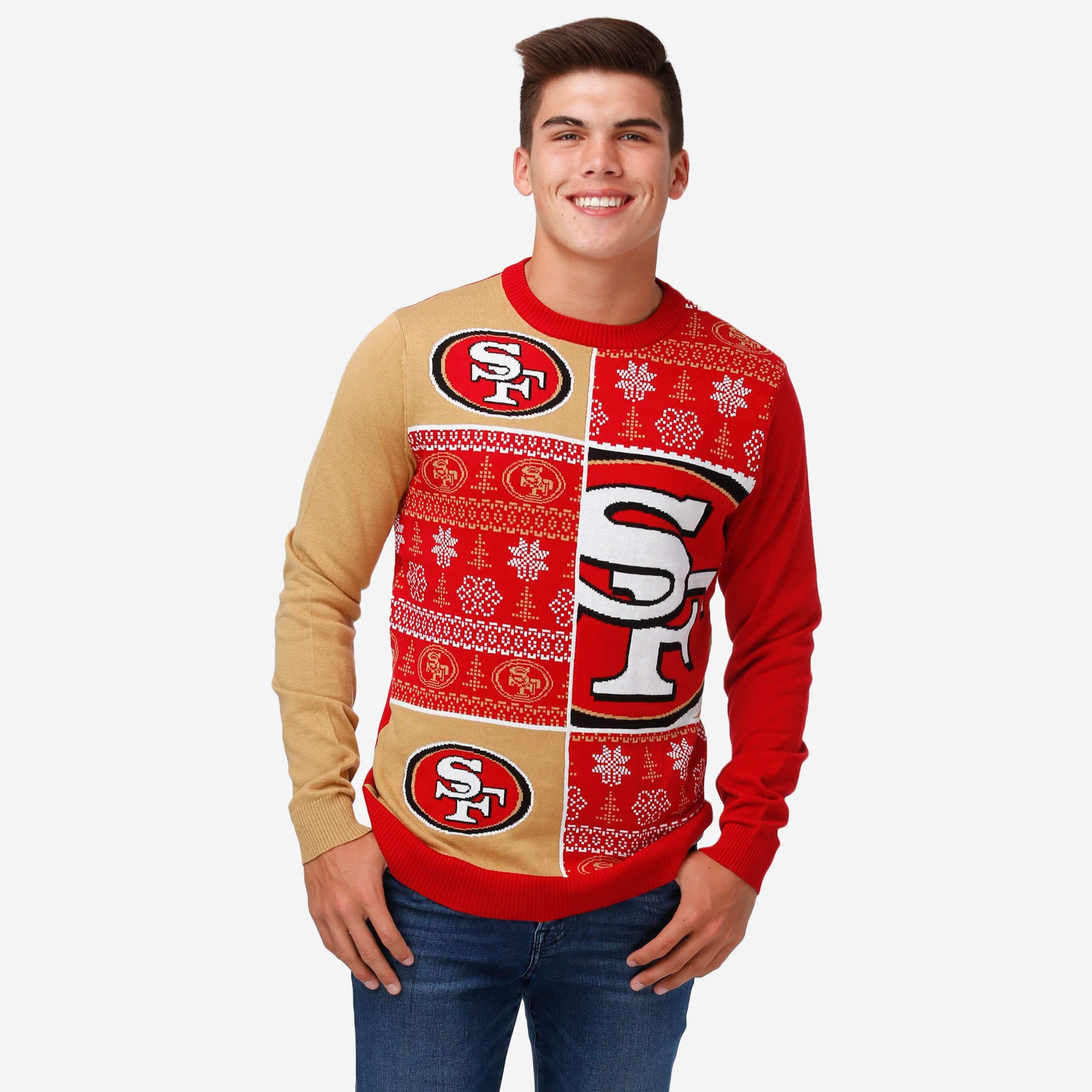 San Francisco 49ers Busy Block Dog Sweater FOCO