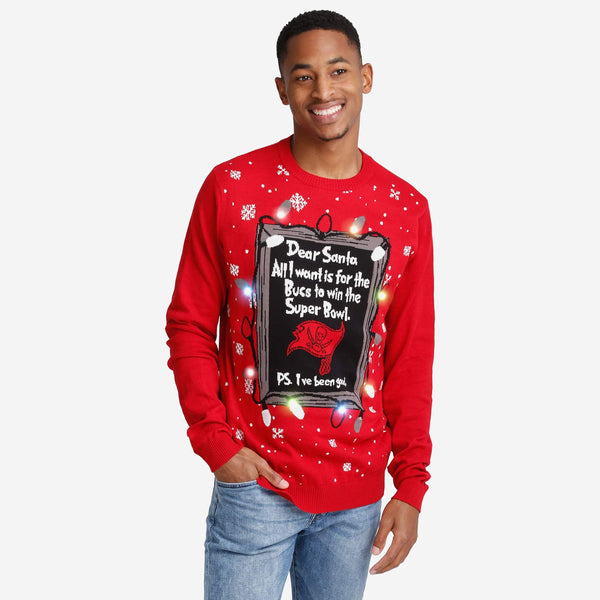 Tampa Bay Buccaneers Dear Santa Light Up Sweater FOCO