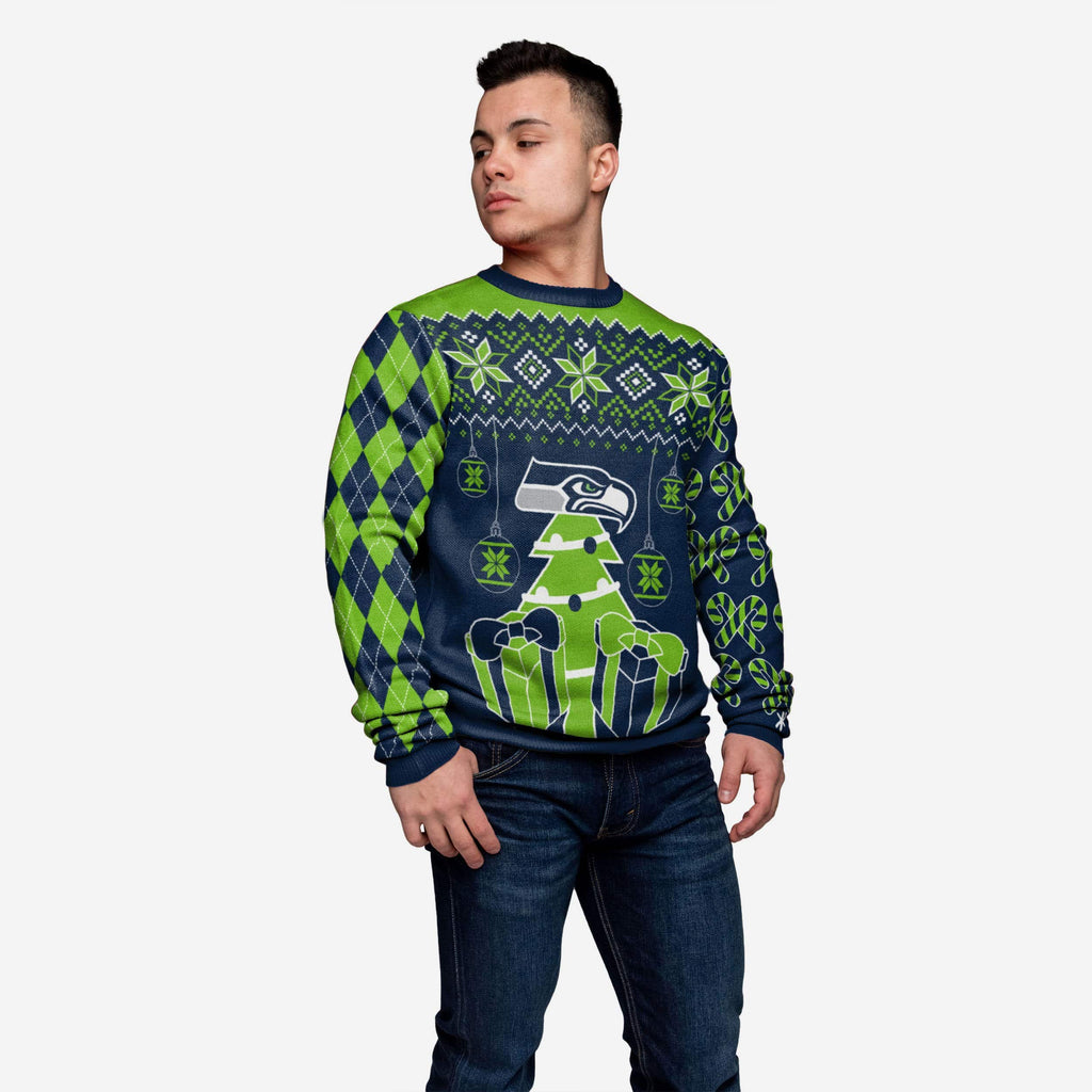 Seattle Seahawks Holiday Ugly Sweater FOCO S - FOCO.com