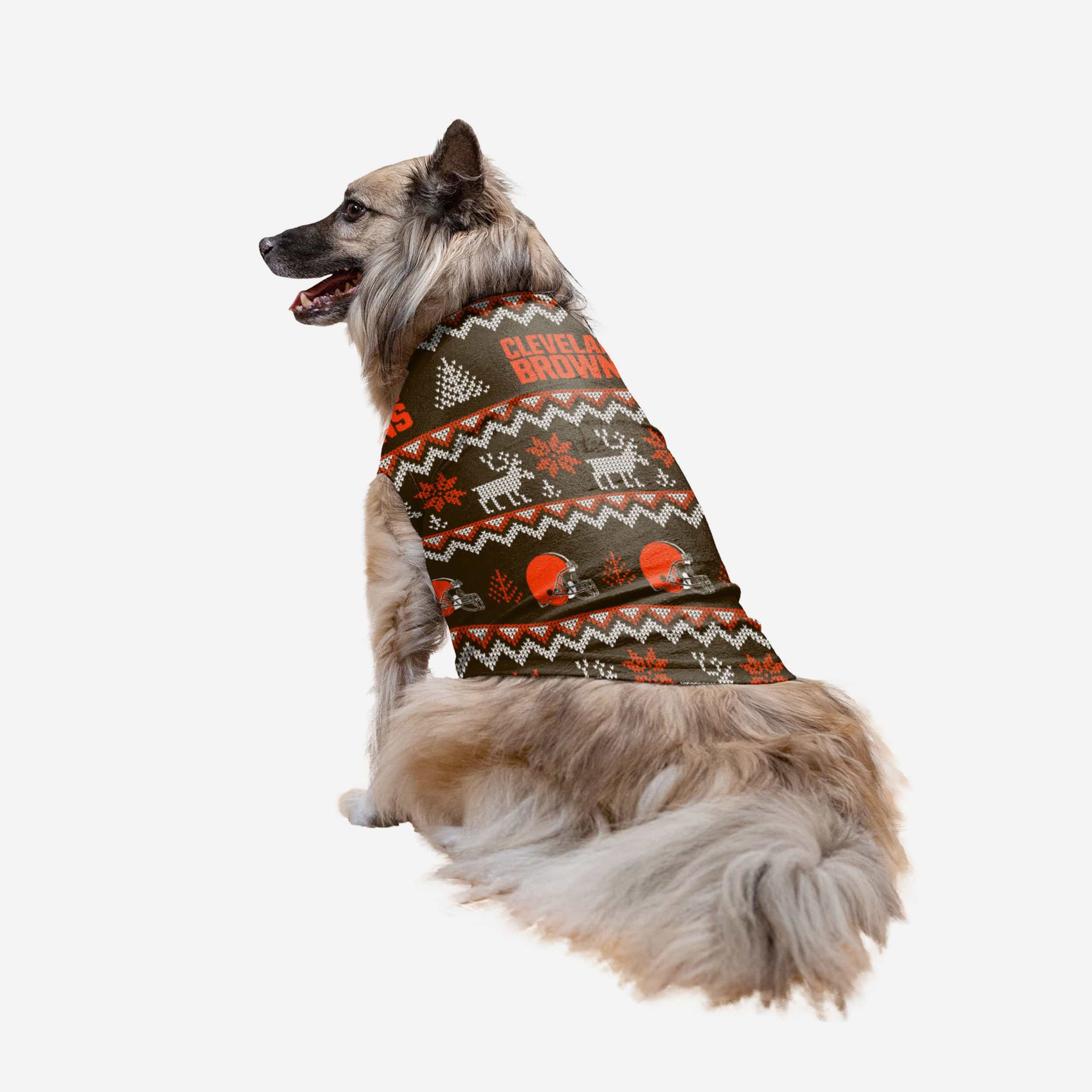 Cleveland Browns Dog Family Holiday Ugly Sweater, Size: M