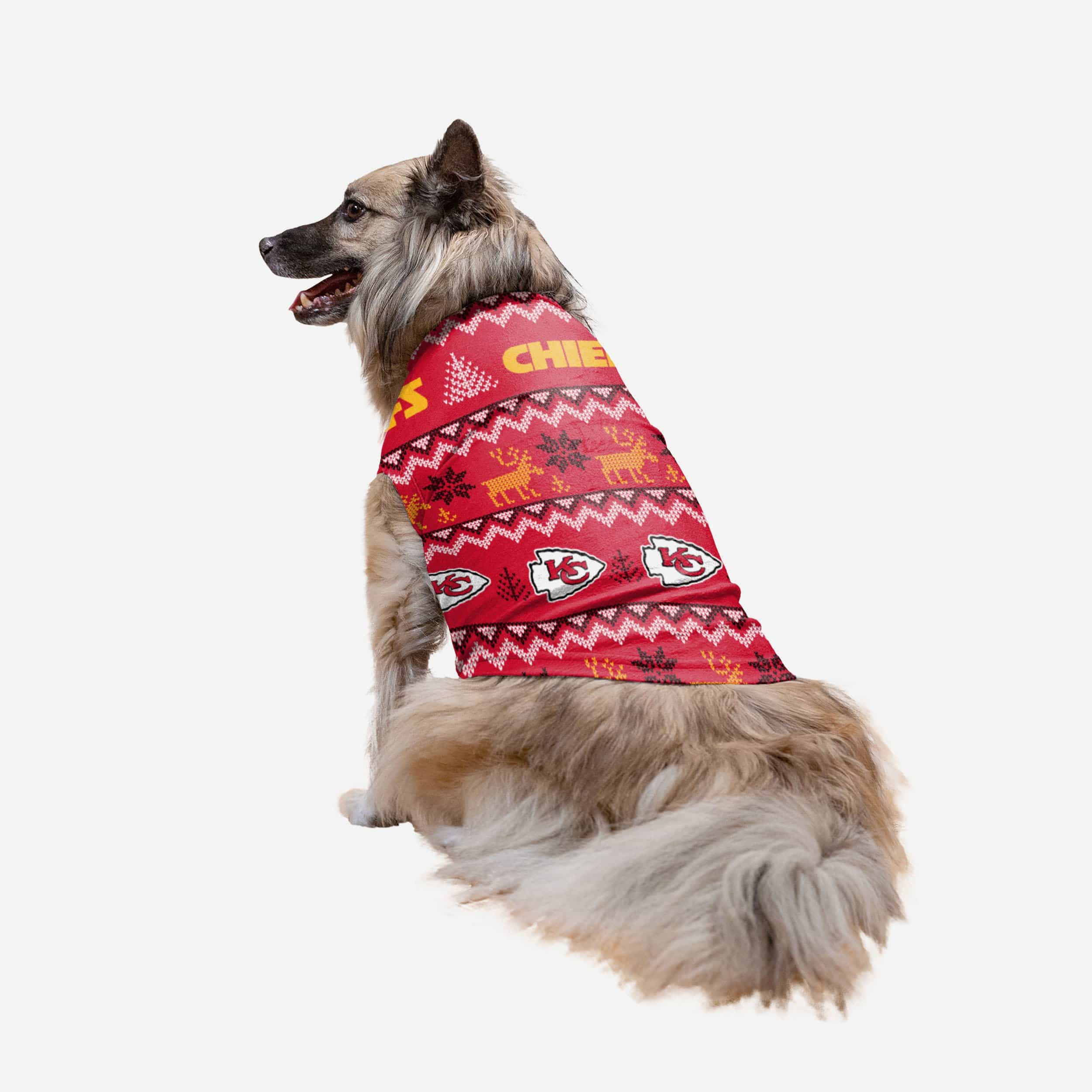 Kansas City Chiefs Dog Family Holiday Sweater FOCO