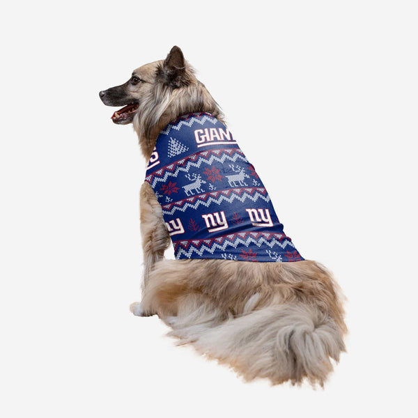 New York Giants Dog Family Holiday Sweater FOCO