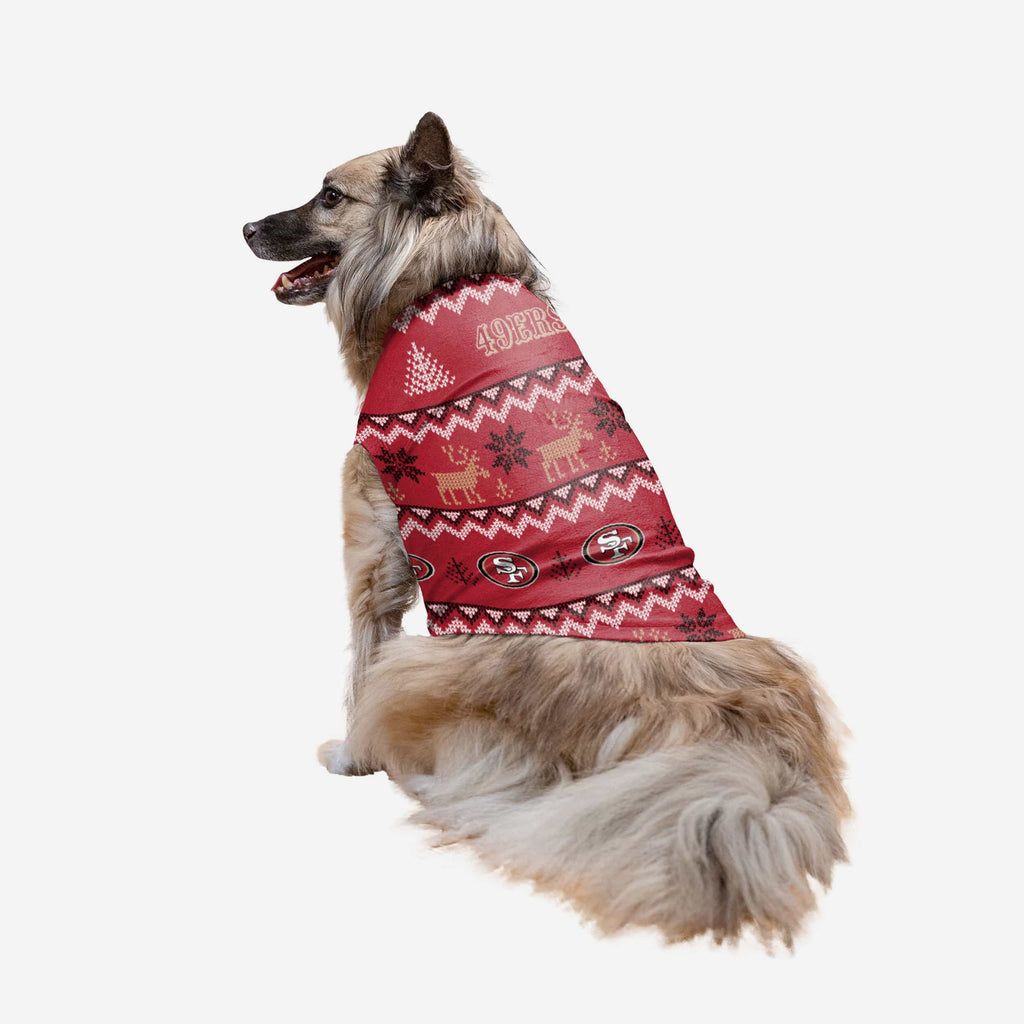 San Francisco 49ers Dog Family Holiday Ugly Sweater FOCO XS - FOCO.com