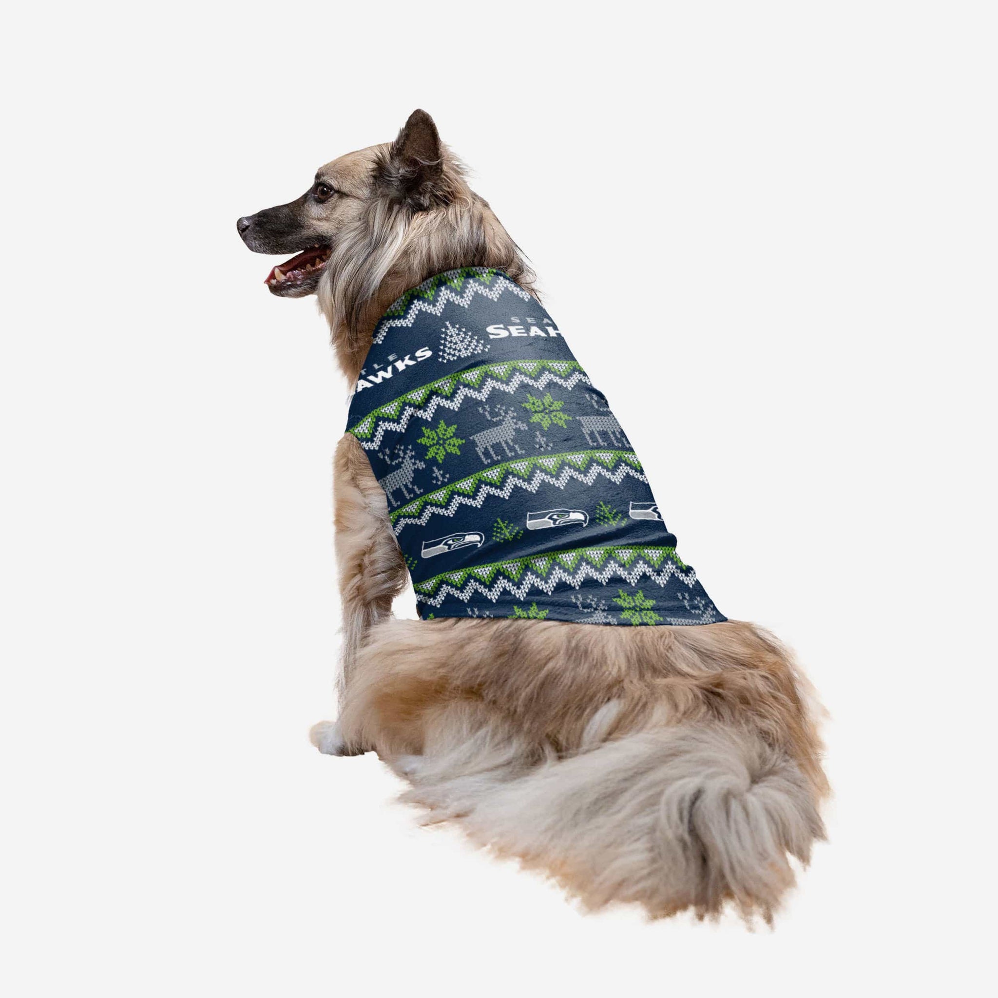 Seattle Seahawks Dog Sweater, Size XS Blue Green