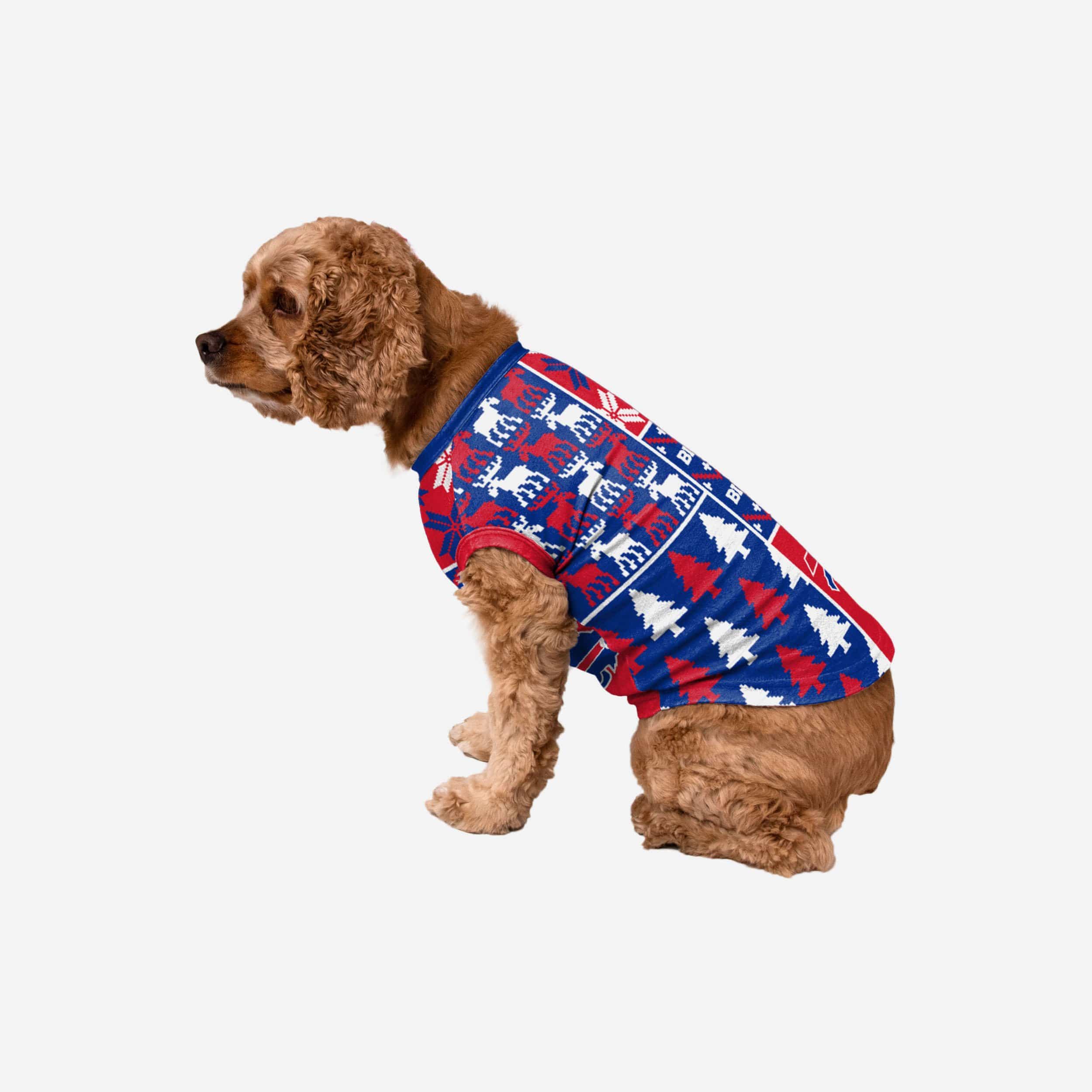 Buffalo Bills FOCO Reversible Holiday Dog Sweater