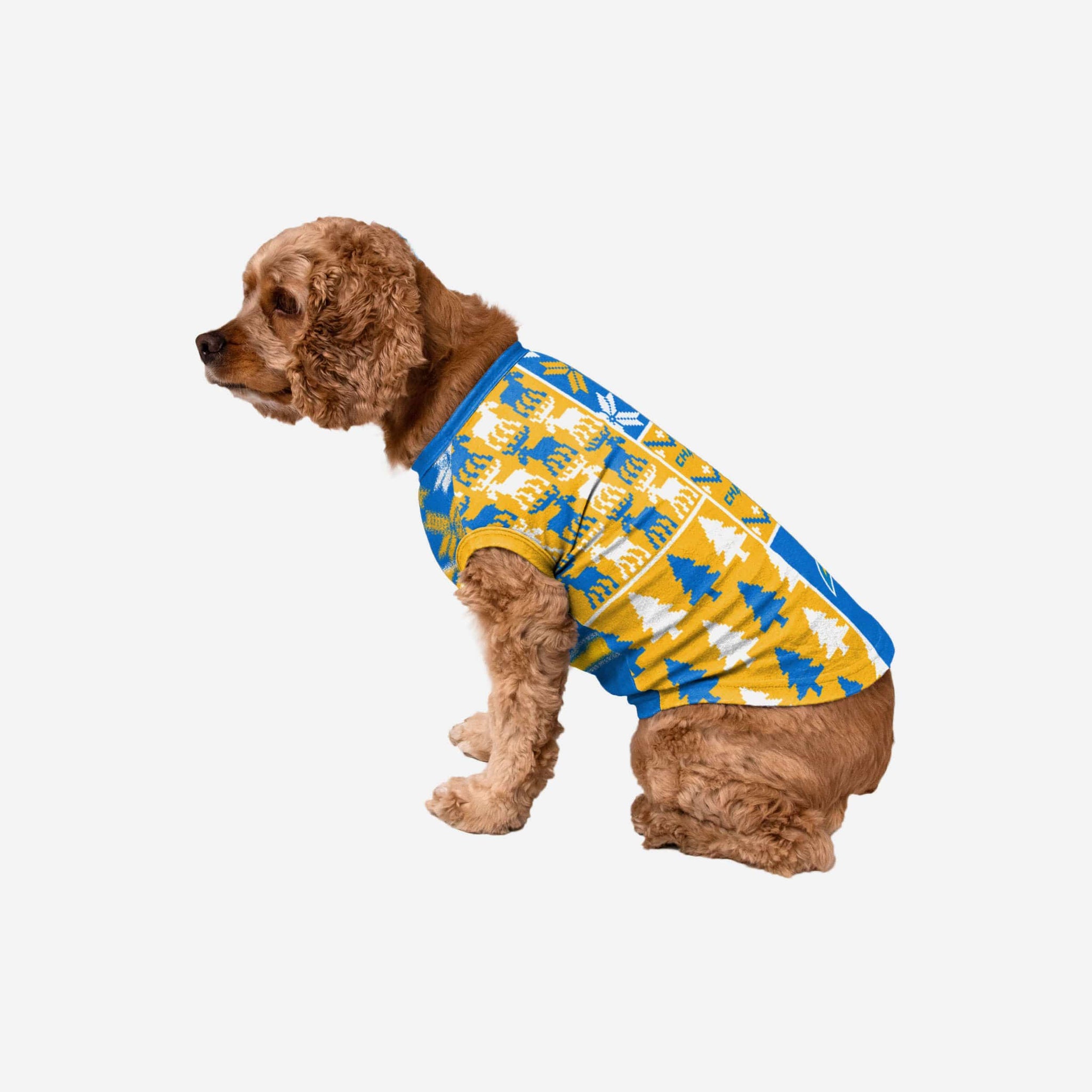 Los Angeles Chargers Busy Block Dog Sweater FOCO