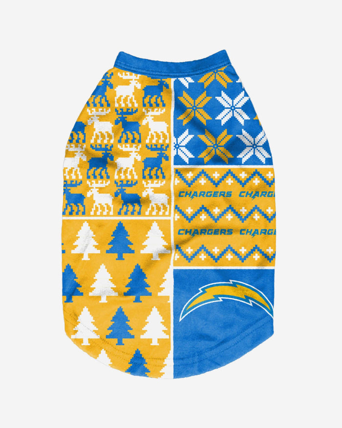 Los Angeles Chargers Busy Block Dog Sweater FOCO