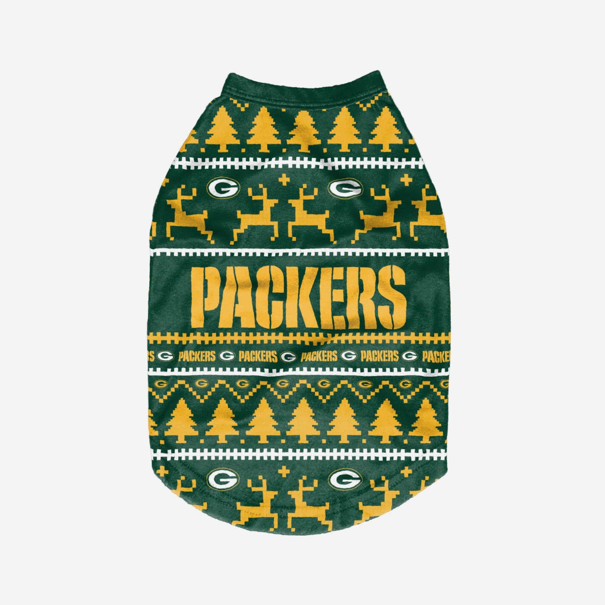 Green Bay Packers Dog Family Holiday Sweater FOCO