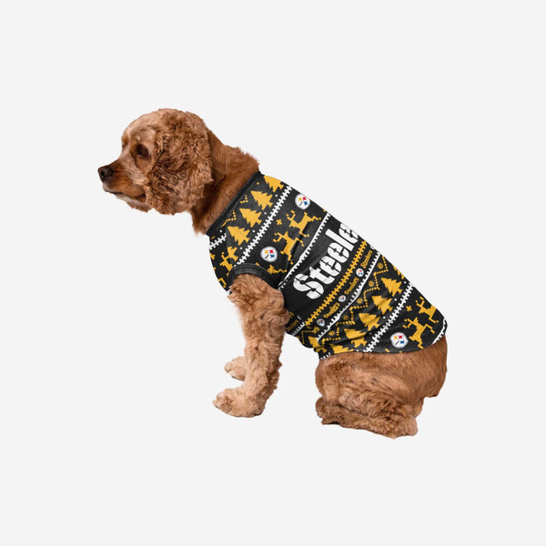 Pittsburgh Steelers NFL Busy Block Dog Sweater