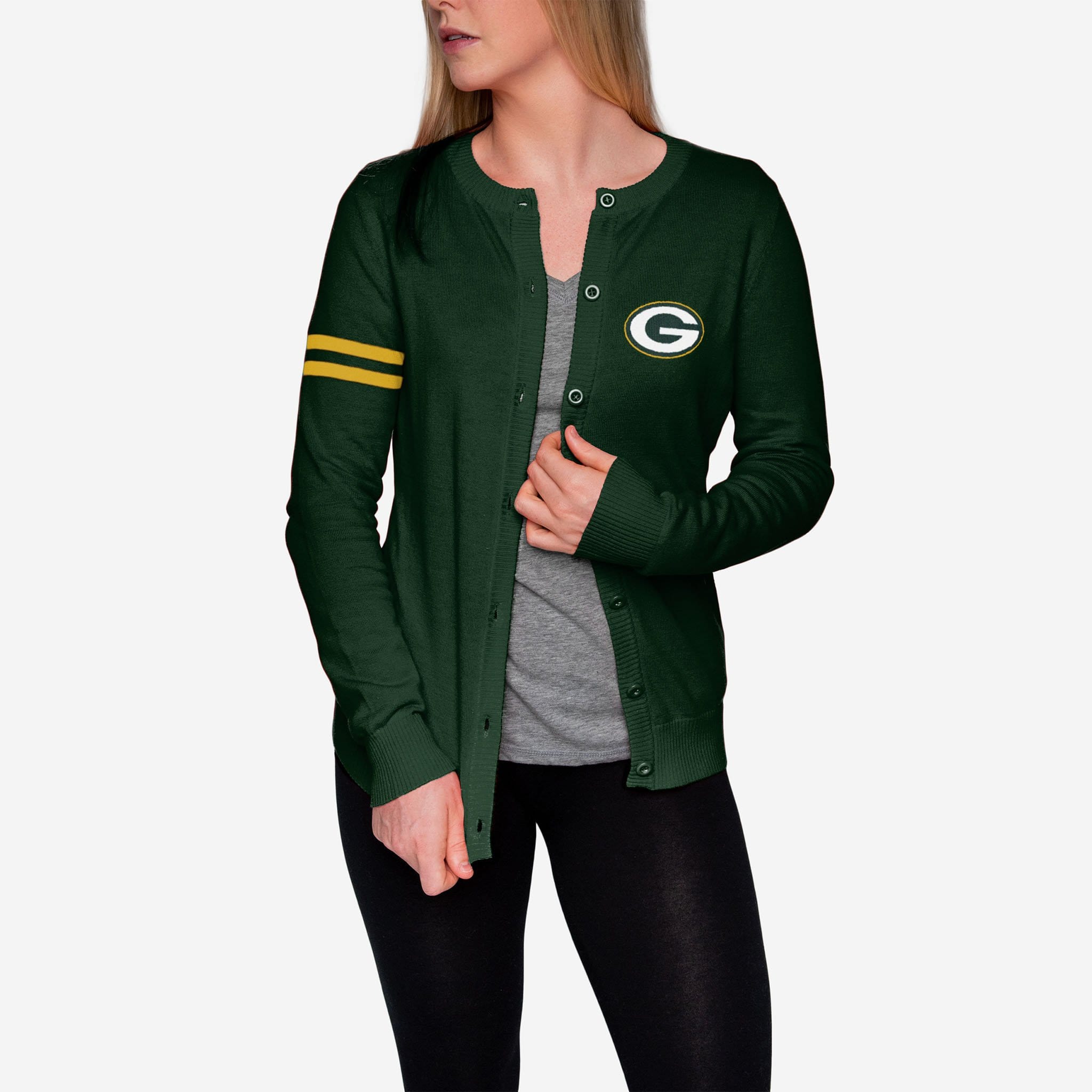 Green Bay Packers 2PCS Tracksuit Cropped Varsity Jacket Casual Pants  Sportswear