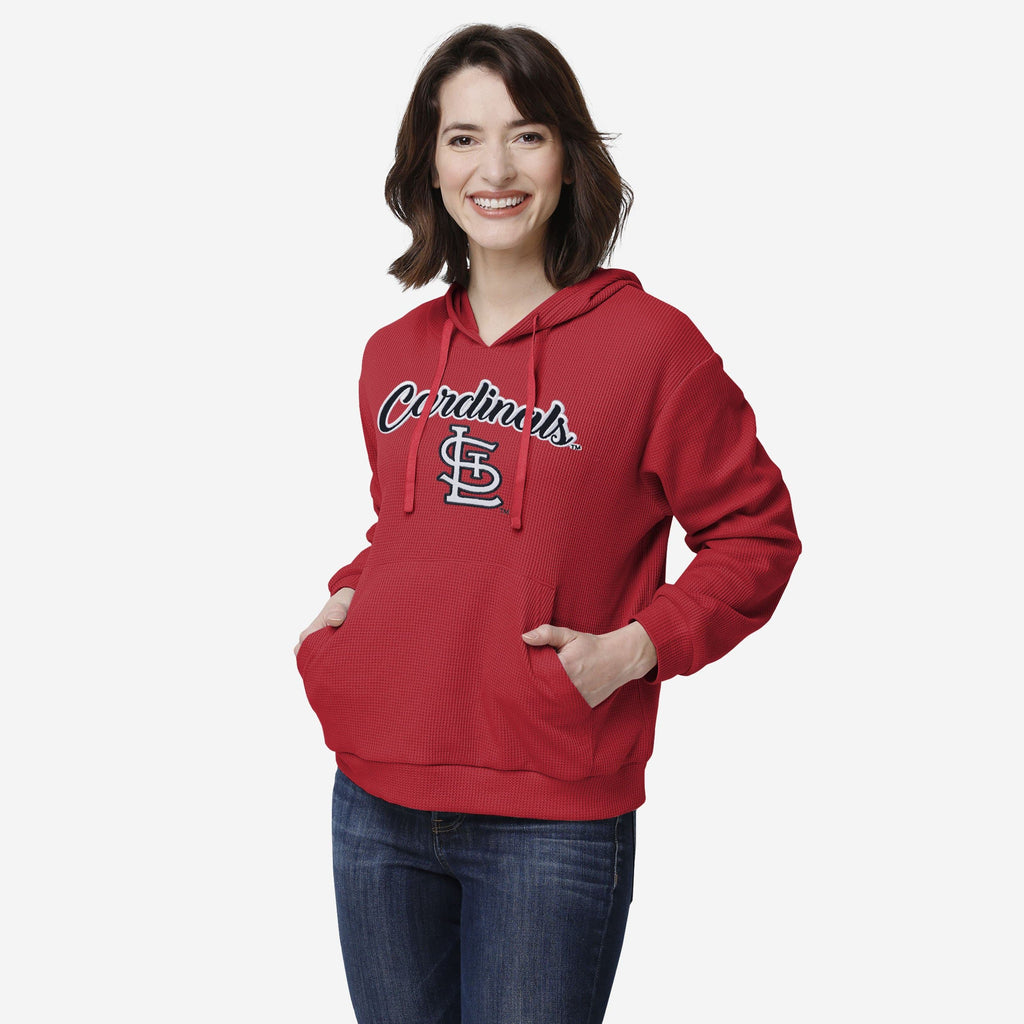 St Louis Cardinals Womens Waffle Lounge Sweater FOCO S - FOCO.com