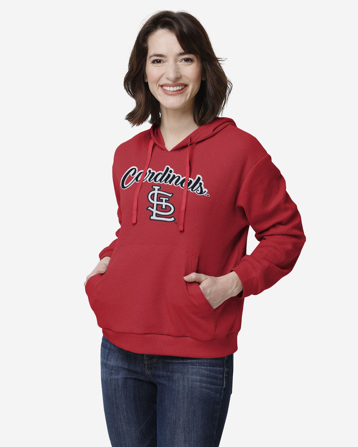 St Louis Cardinals Womens Waffle Lounge Sweater FOCO S - FOCO.com