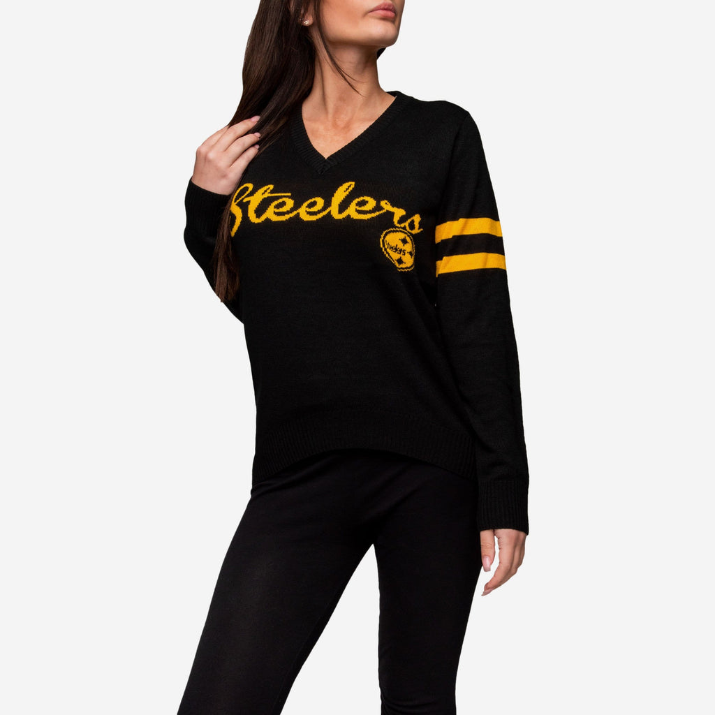 Pittsburgh Steelers Womens Vintage Stripe Sweater FOCO - FOCO.com