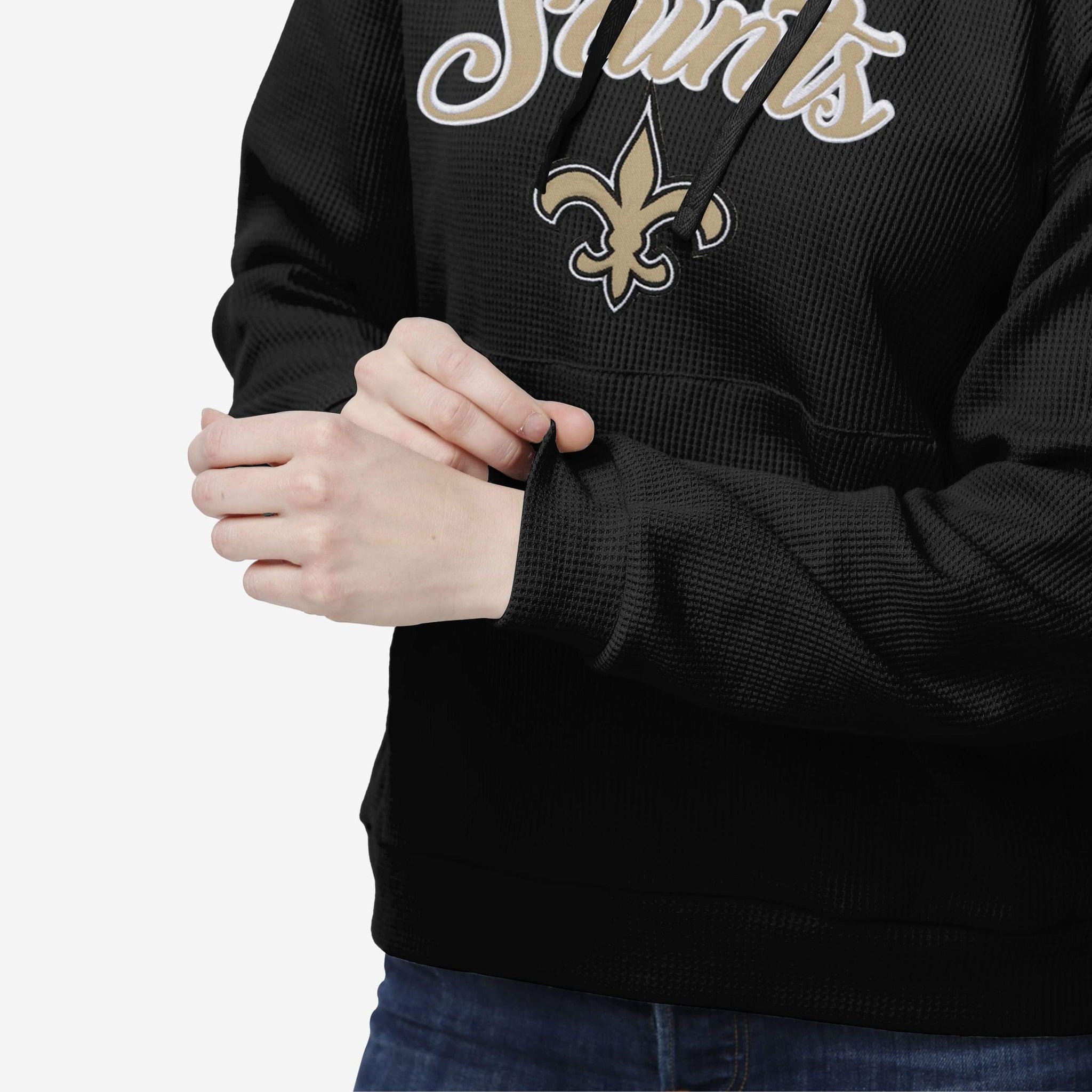 FOCO New Orleans Saints NFL Mens Team Color Waffle Hoodie