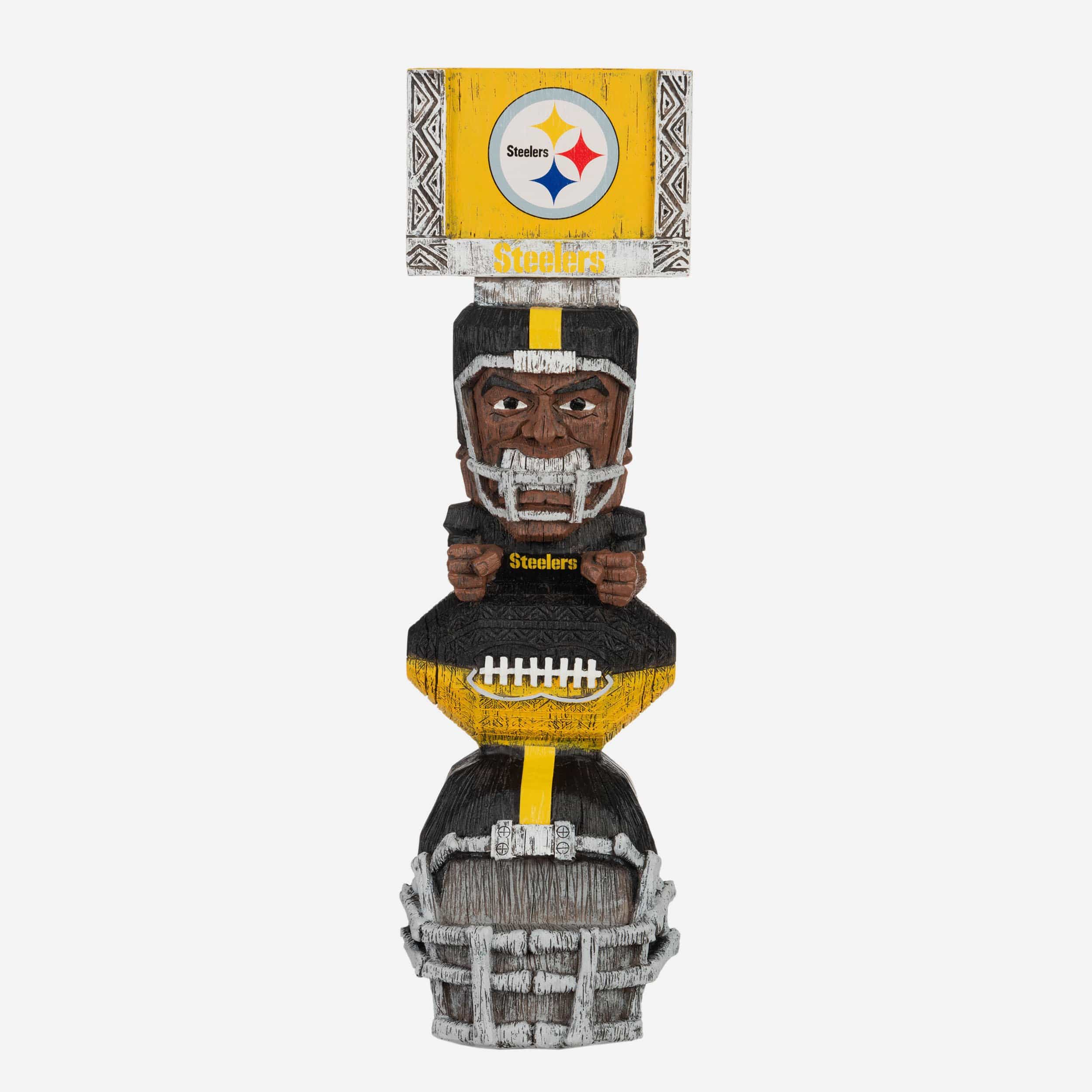 NFL newest Pittsburgh Steeler Tiki Face Totem Pole Figurine 16