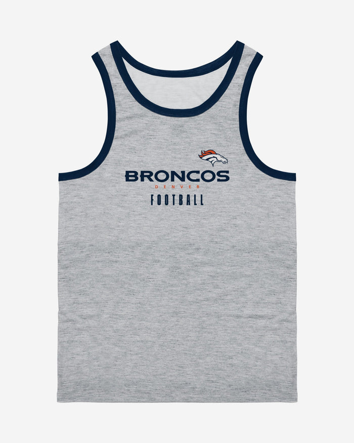 Denver Broncos Gray Wordmark Sleeveless Top FOCO - FOCO.com