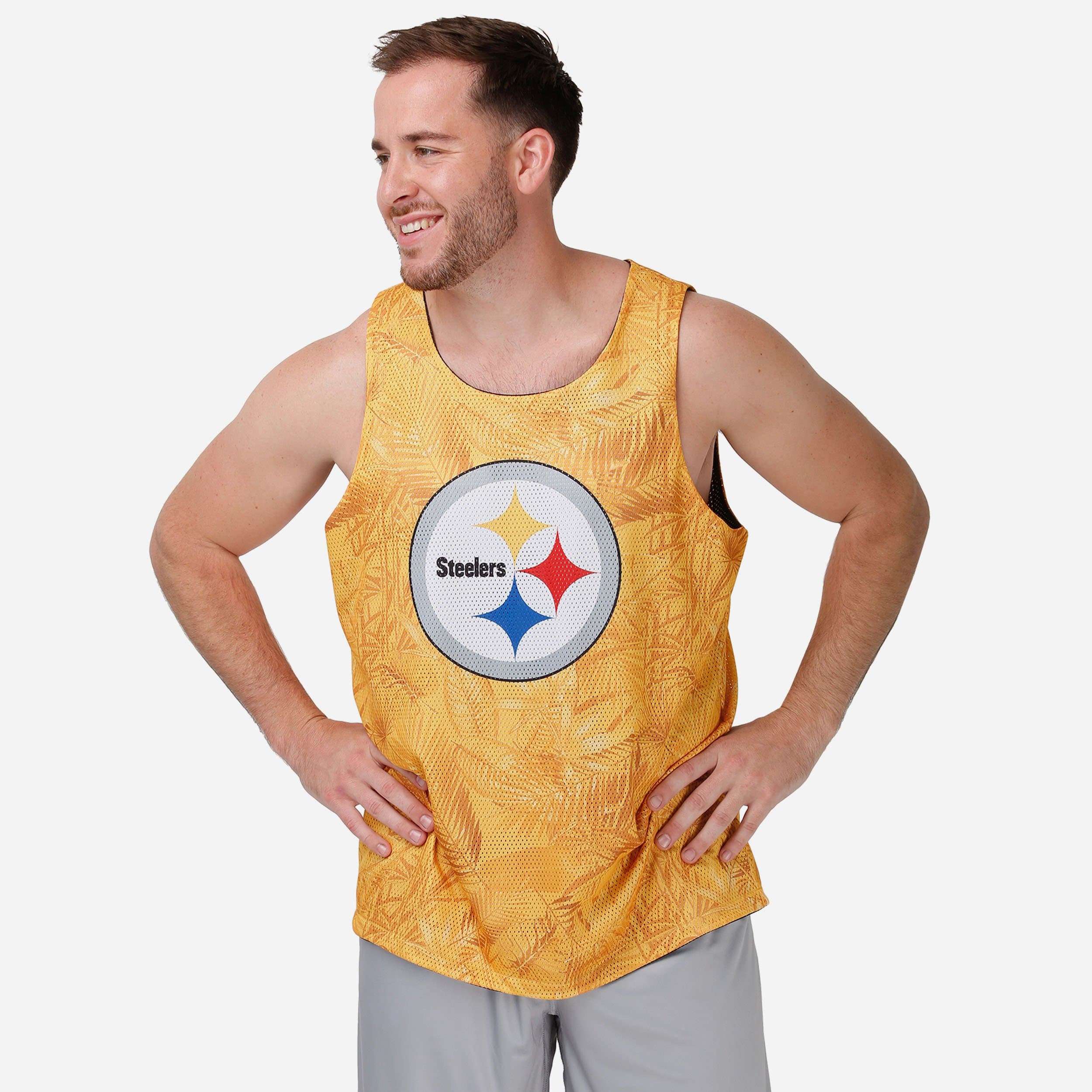 Pittsburgh Steelers Reversible Floral Change-Up Sleeveless Top FOCO