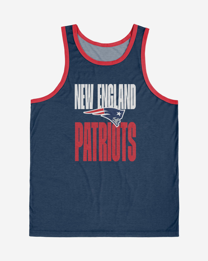 New England Patriots Solid Wordmark Sleeveless Top FOCO - FOCO.com