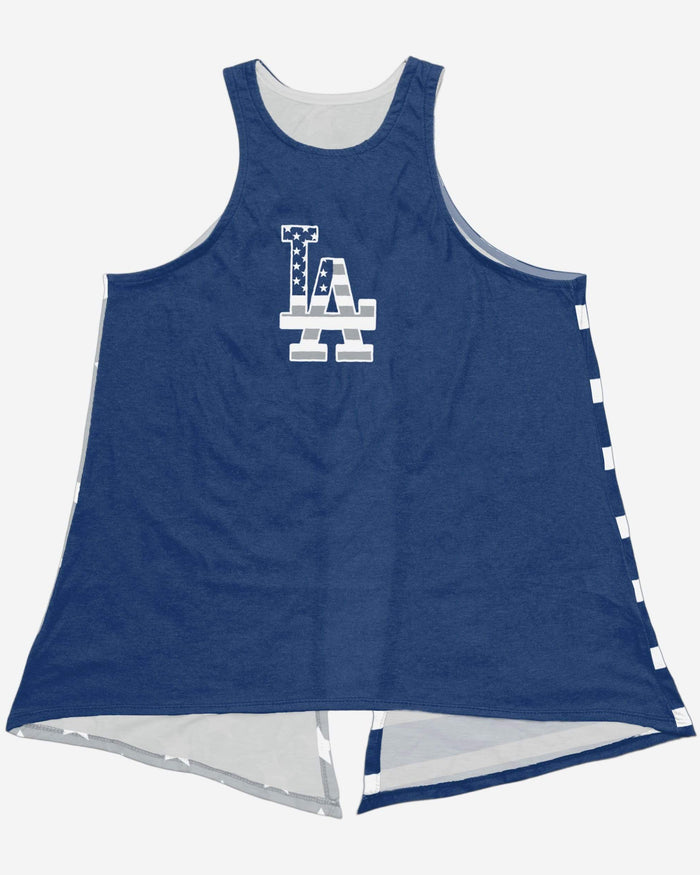 Los Angeles Dodgers Womens Americana Tie-Breaker Sleeveless Top FOCO - FOCO.com