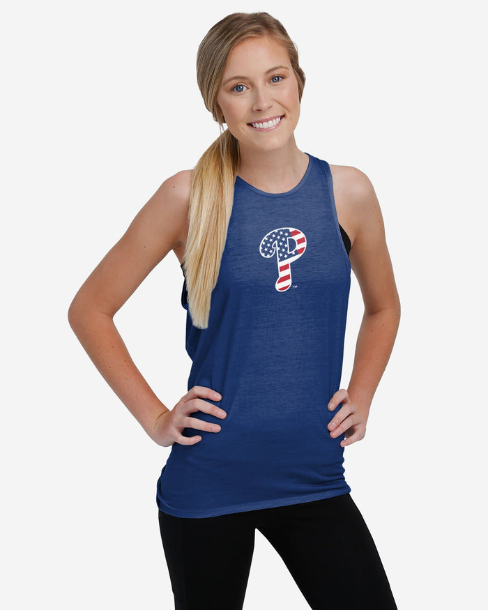 Philadelphia Phillies Womens Americana Tie-Breaker Sleeveless Top FOCO - FOCO.com