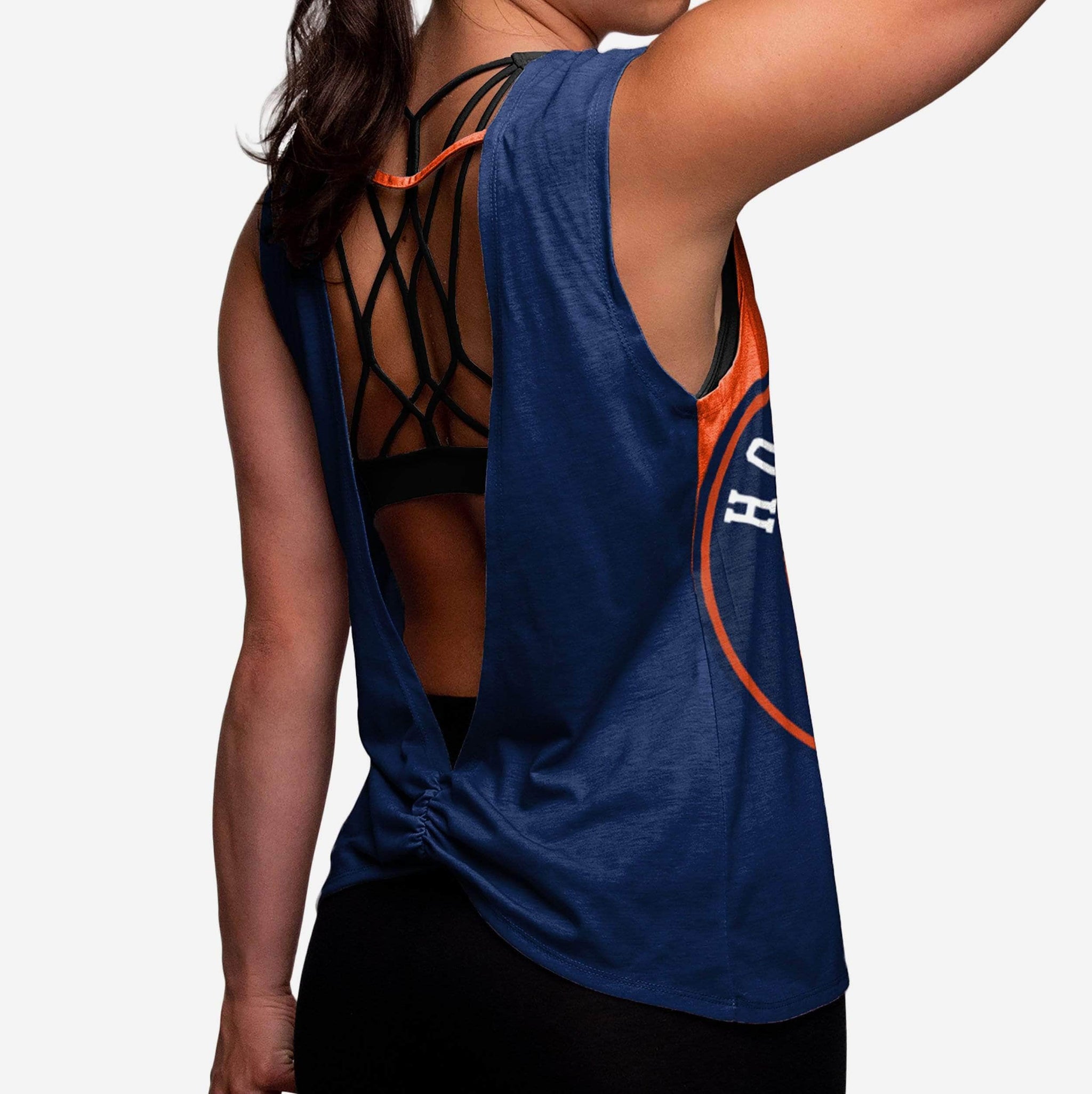 FOCO Houston Astros Womens Burn Out Sleeveless Top, Size: L