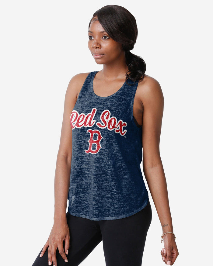 Boston Red Sox Womens Burn Out Sleeveless Top FOCO S - FOCO.com